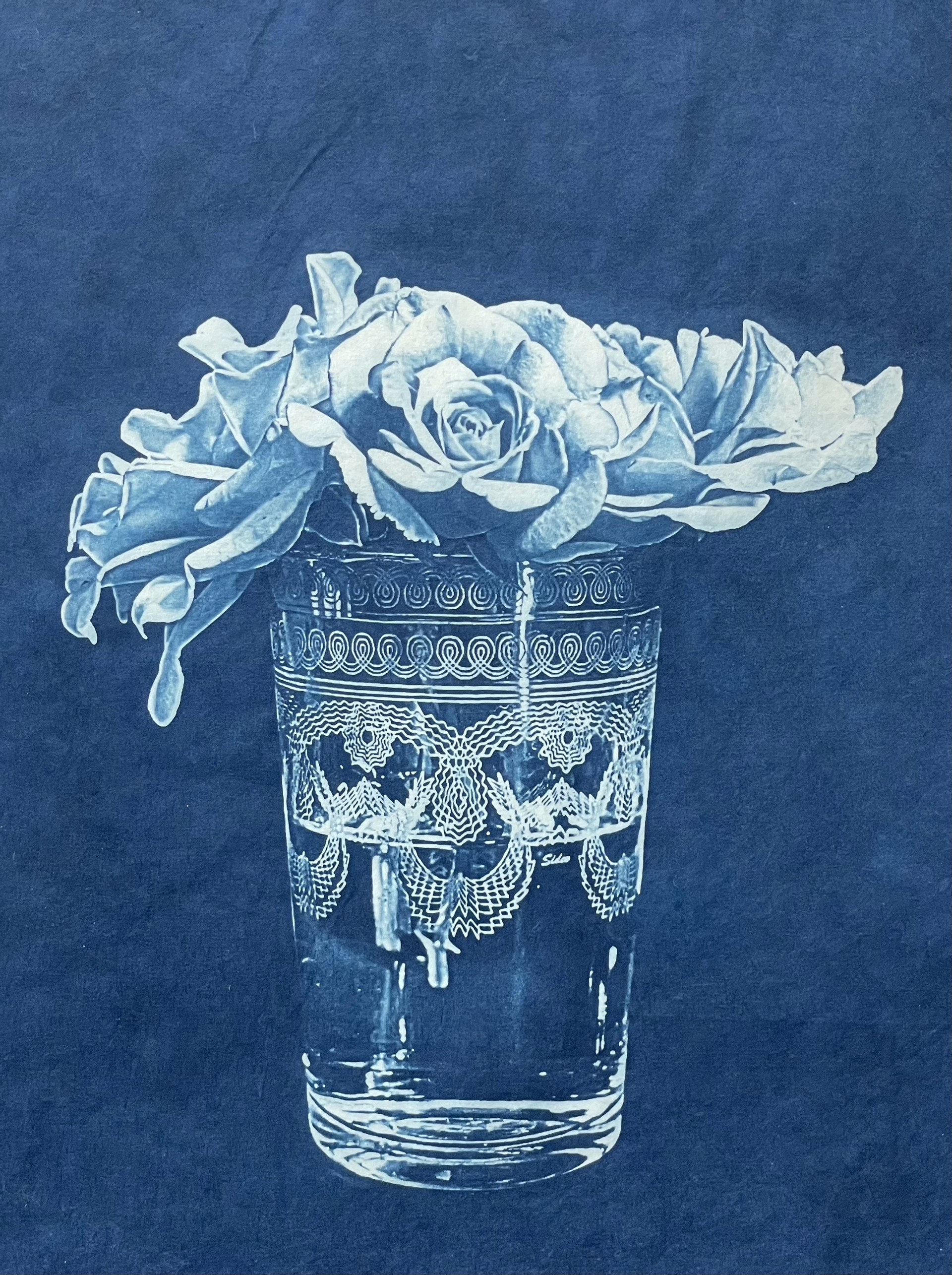 French Glass & Roses by Claudia Hollister