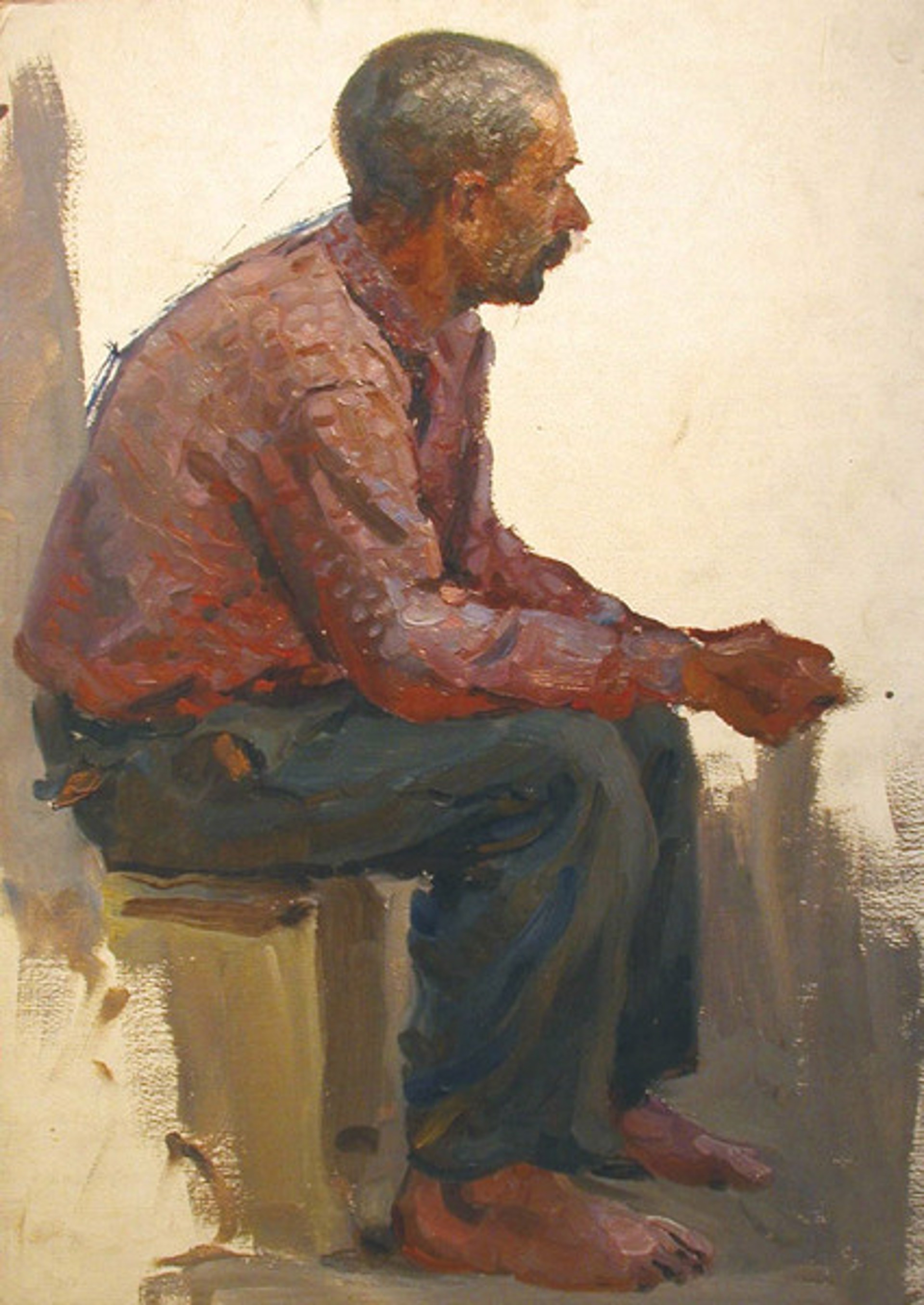 Portrait of a Worker by Vakhtang Advadze