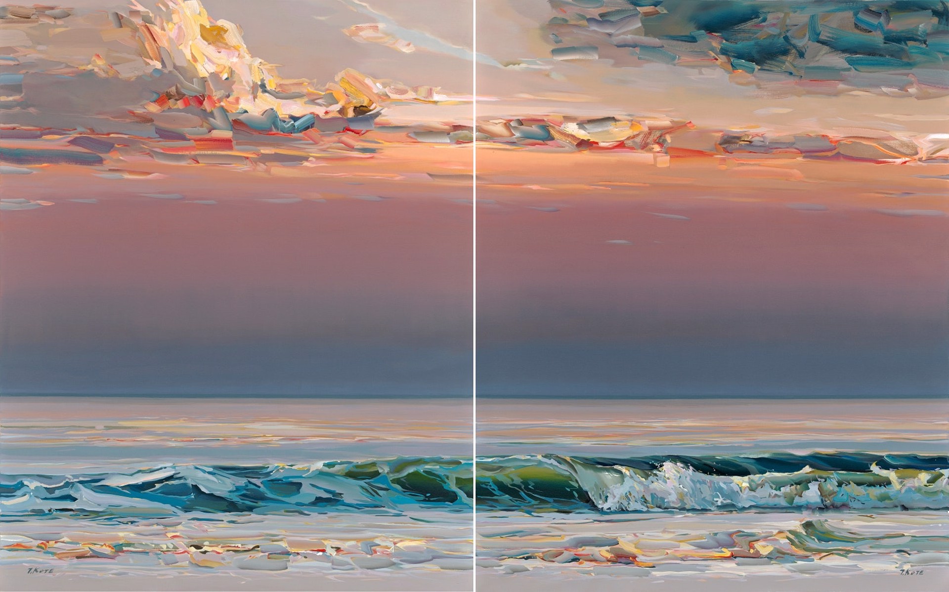 The Sun Will Set Only to Rise Again - Diptych by Josef Kote