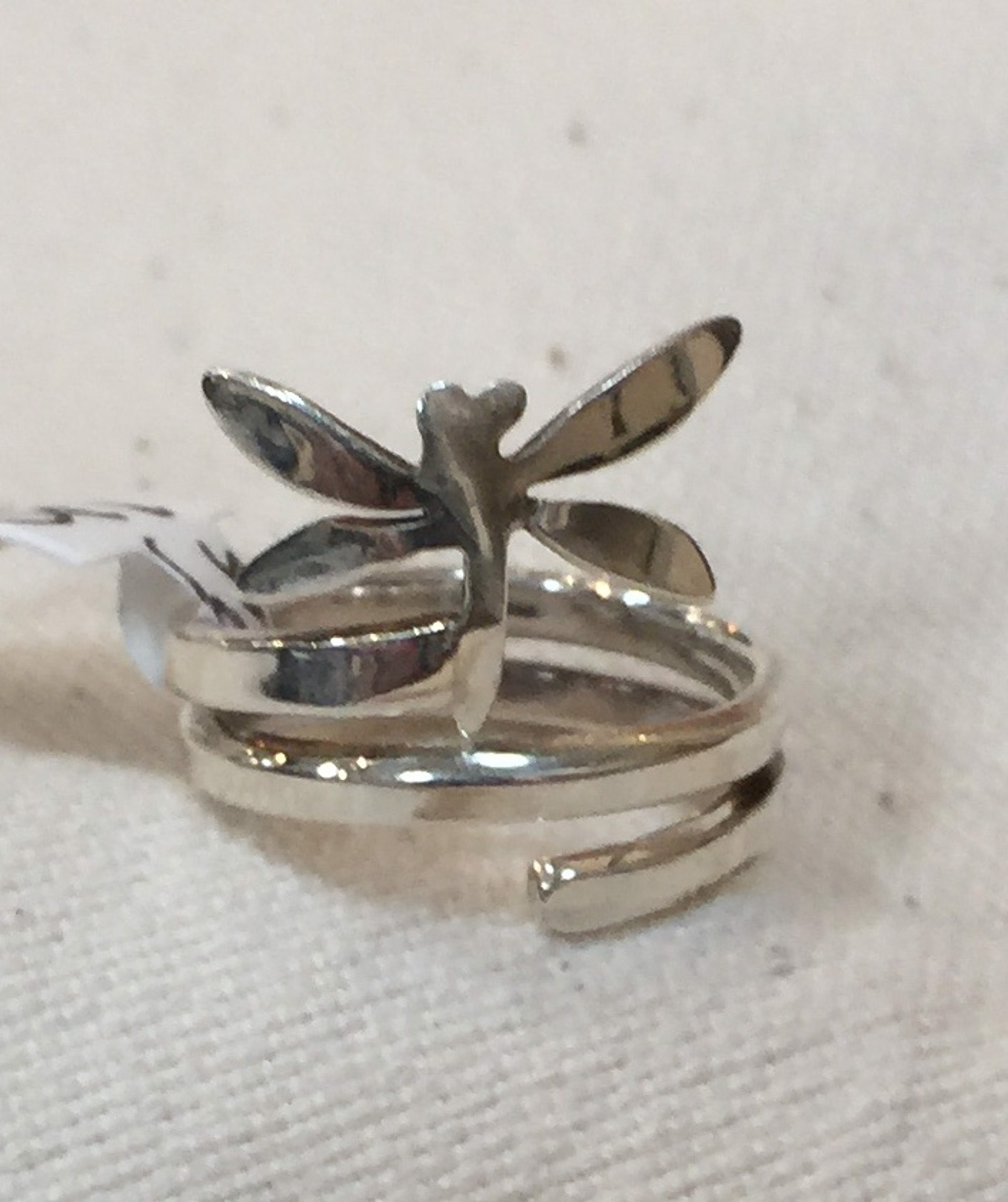 Ring - Sterling Silver With Dragonfly - Size 5.5  #3008  by Vesta Abel