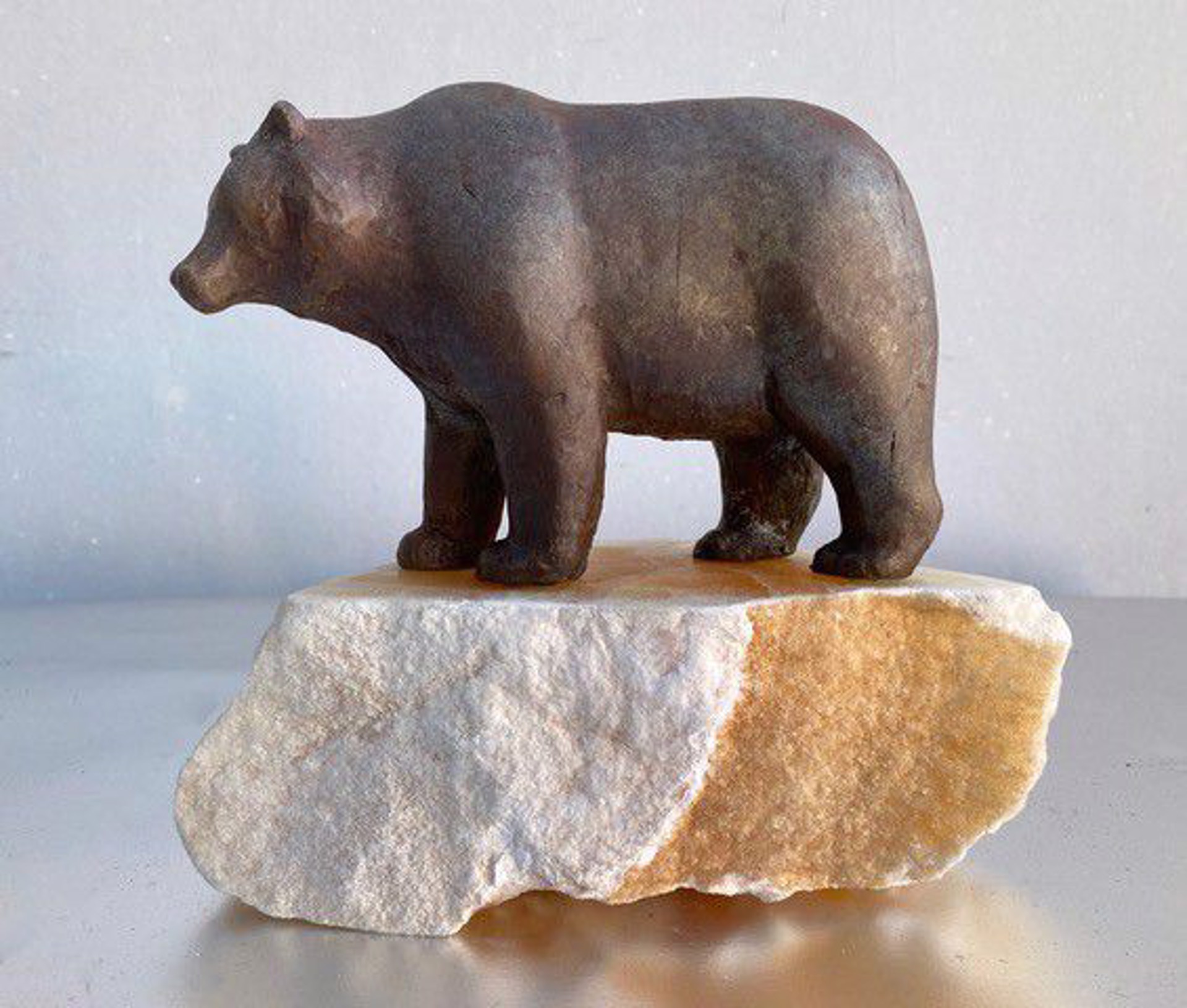 Bear on A Rock by Gwynn Murrill