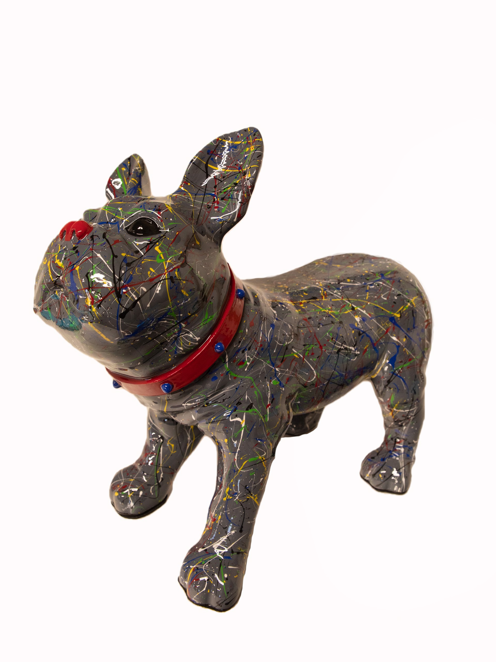 French Bulldog Standing Gray Splatter by Ancizar Marin