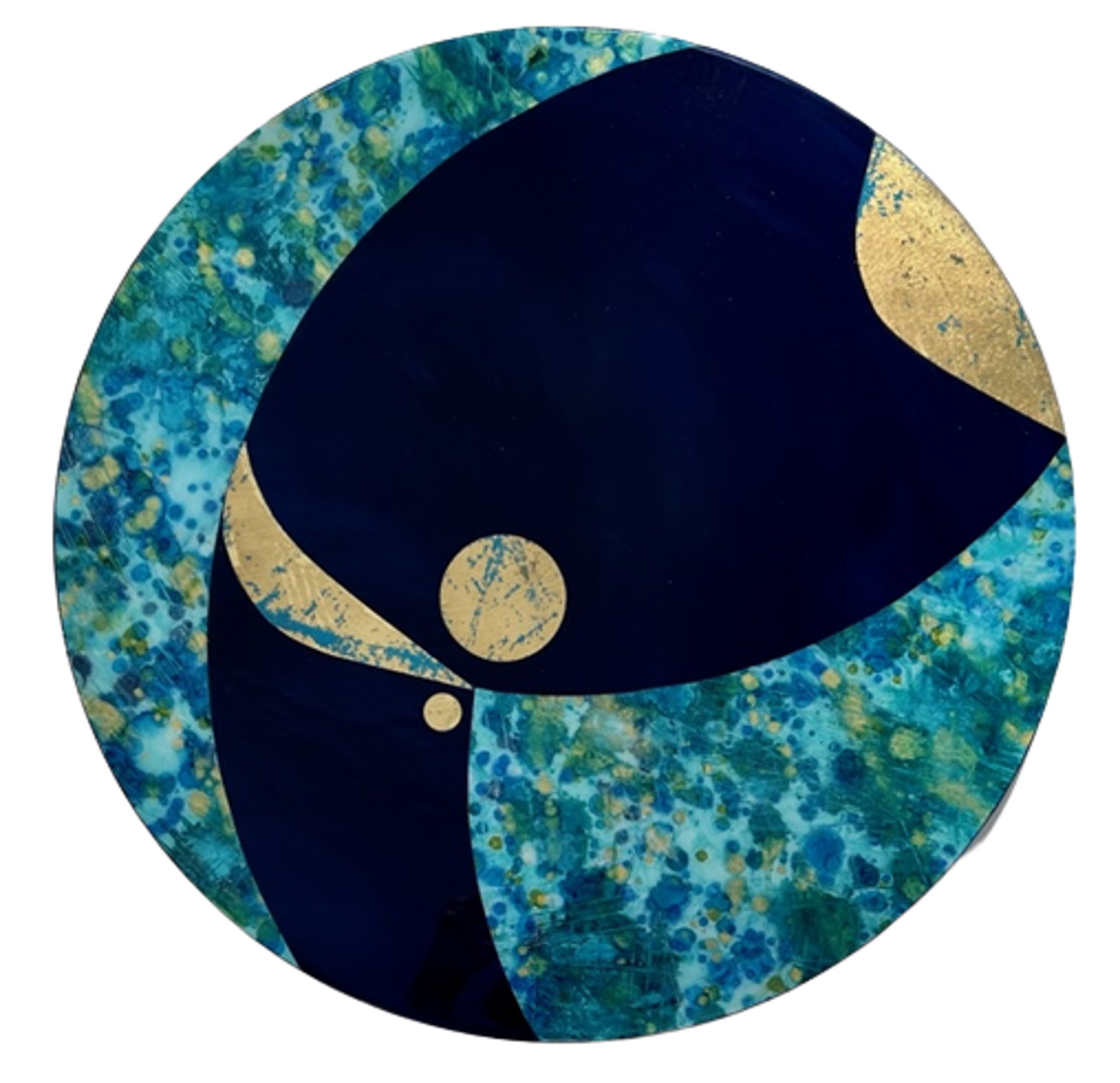 Blue Moons 20" Round by Bettina Sego