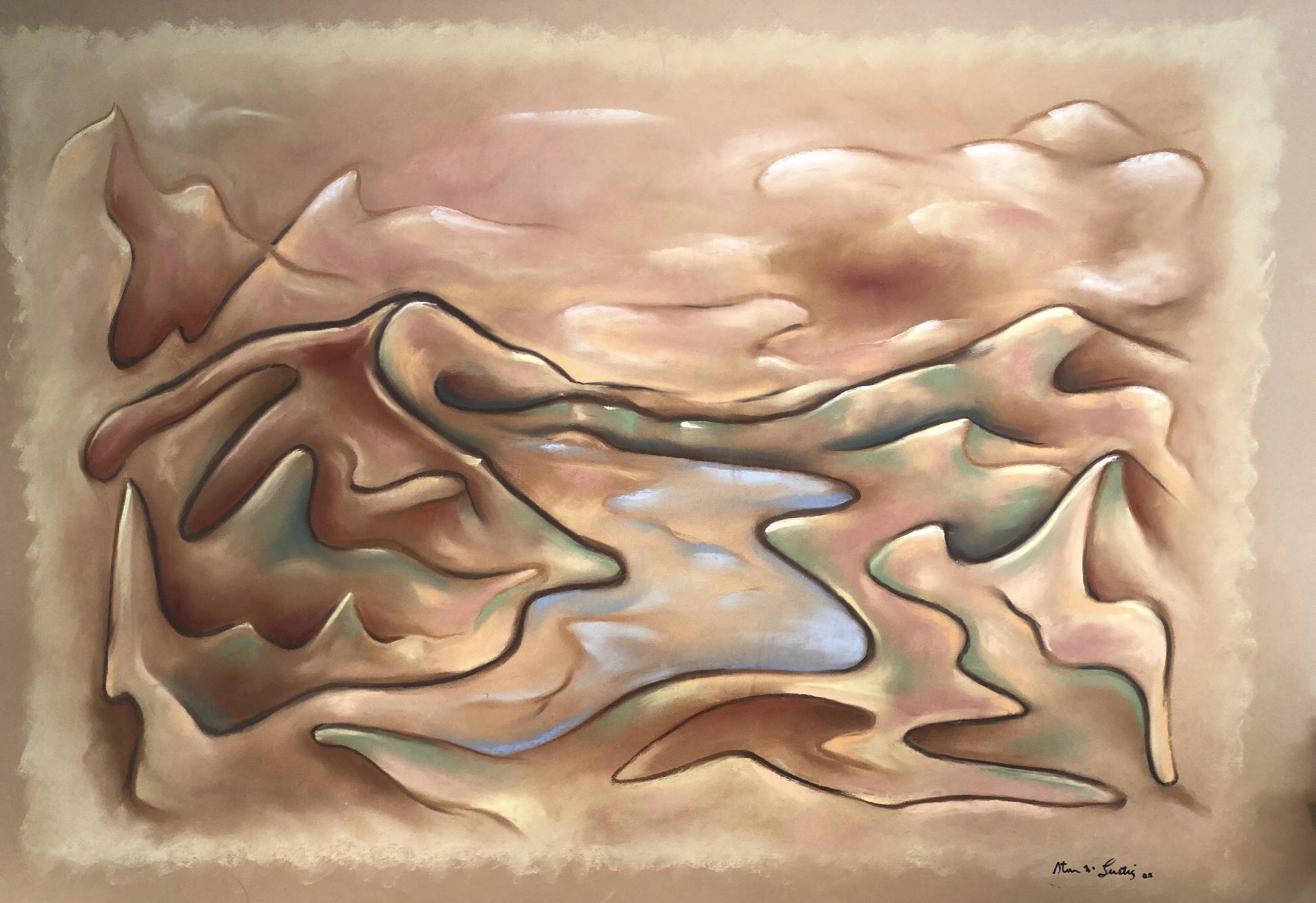 The River (Abstract) by Steven Lustig