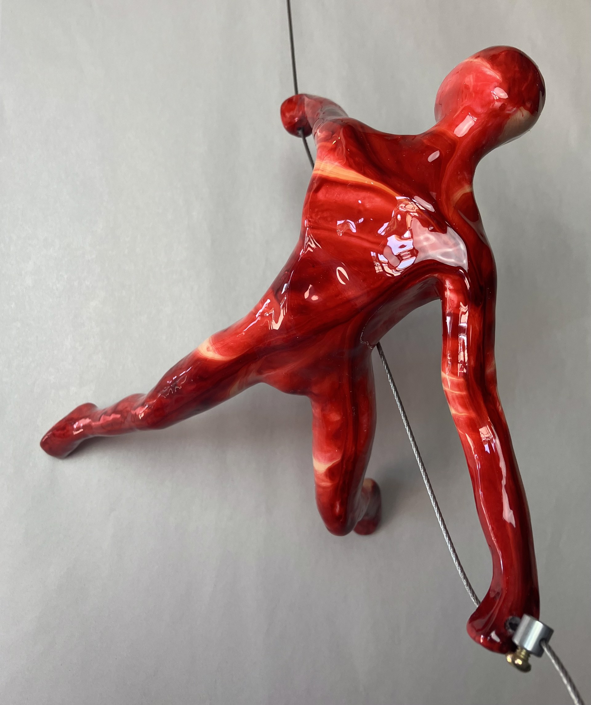 Male Climber 21-CS ~ Position 21 in color Red Swirl by Ancizar Marin