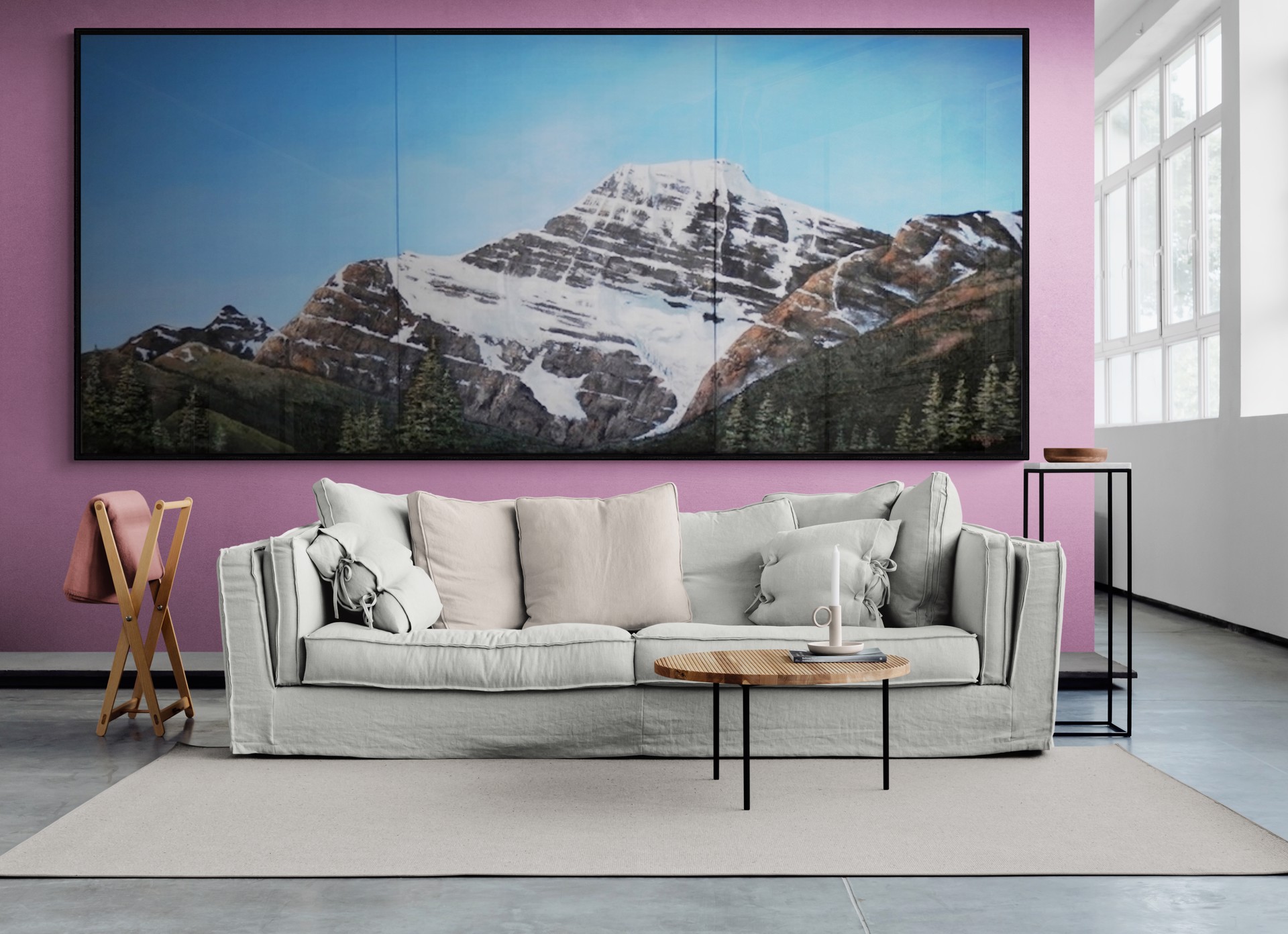 Mount Edith Cavell - Triptych by Karel Doruyter