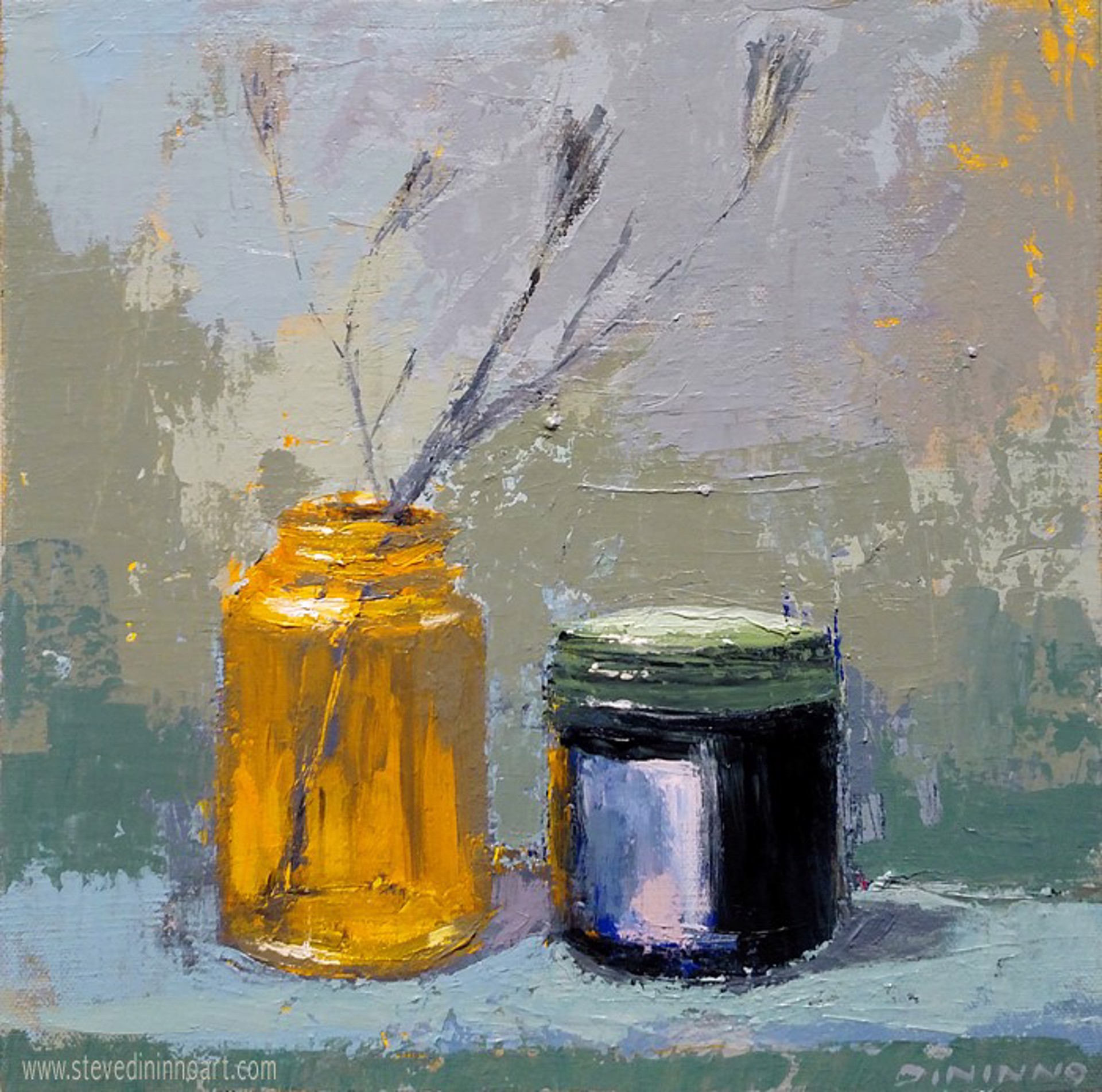 Still Life (Jars and Dried Flowers) by Steve Dininno