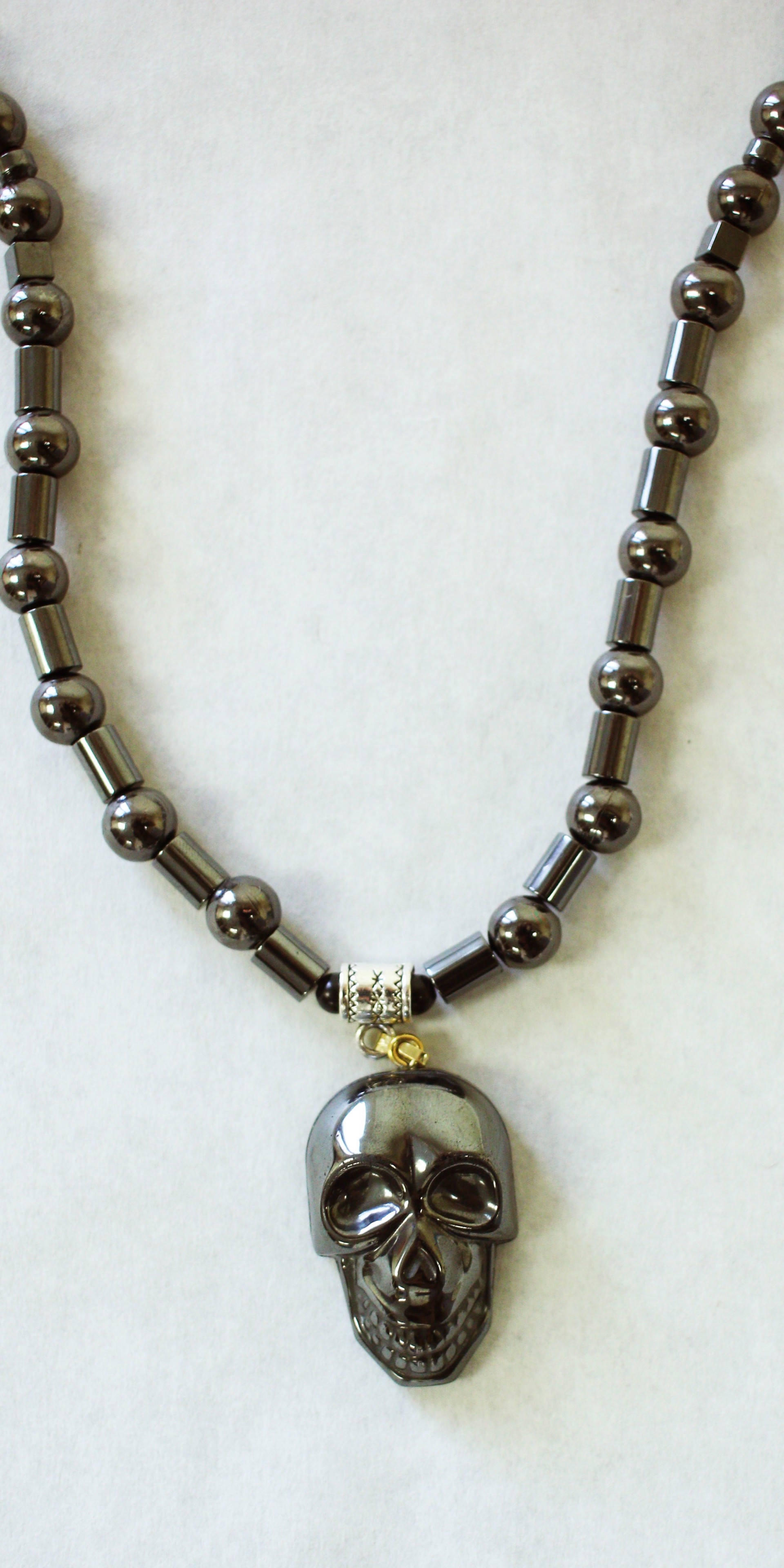 Santa Muerte Skull Necklace by Julian "Good Medicine" Vigil