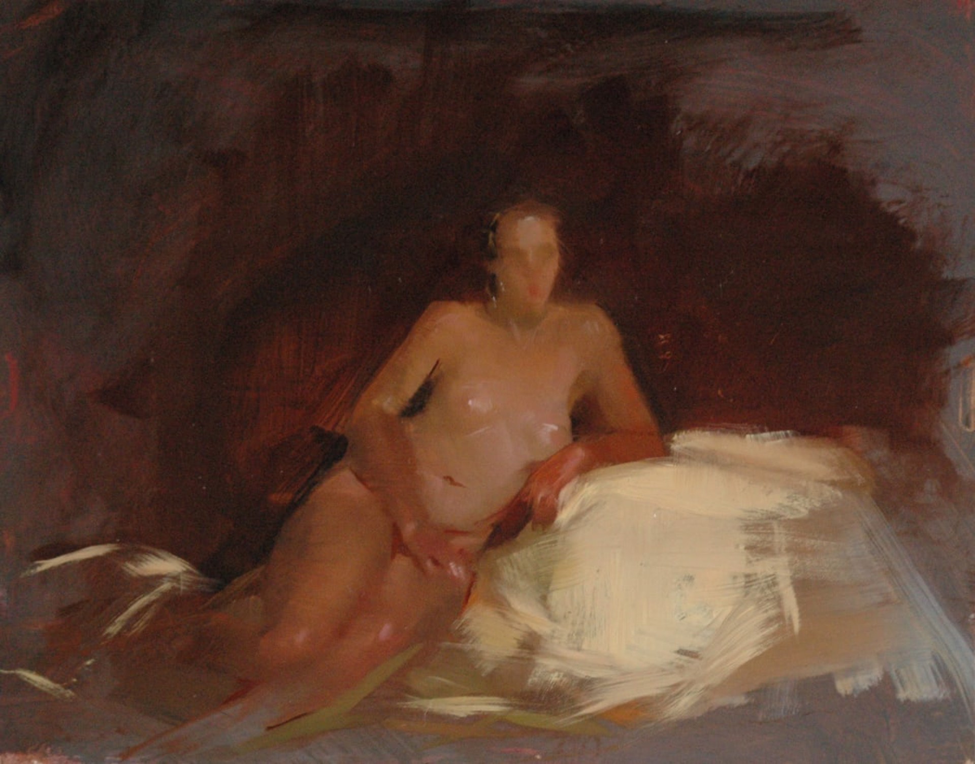 Nude in Brown and Ivory  by Sarah Griffin Thibodeaux