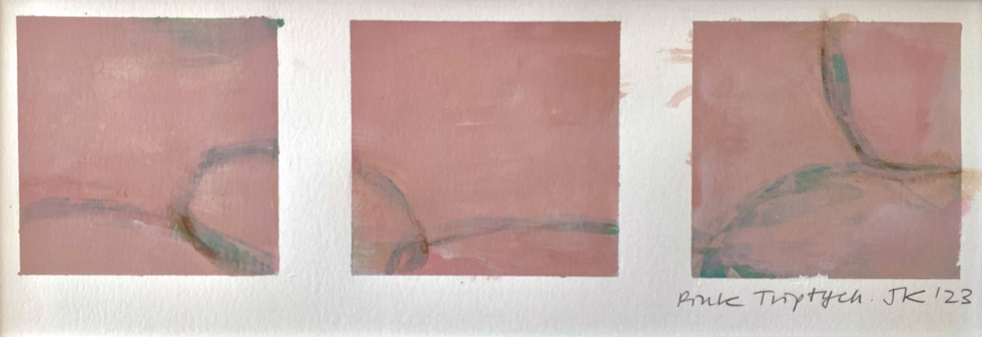Pink Triptych Study by Jane Kell