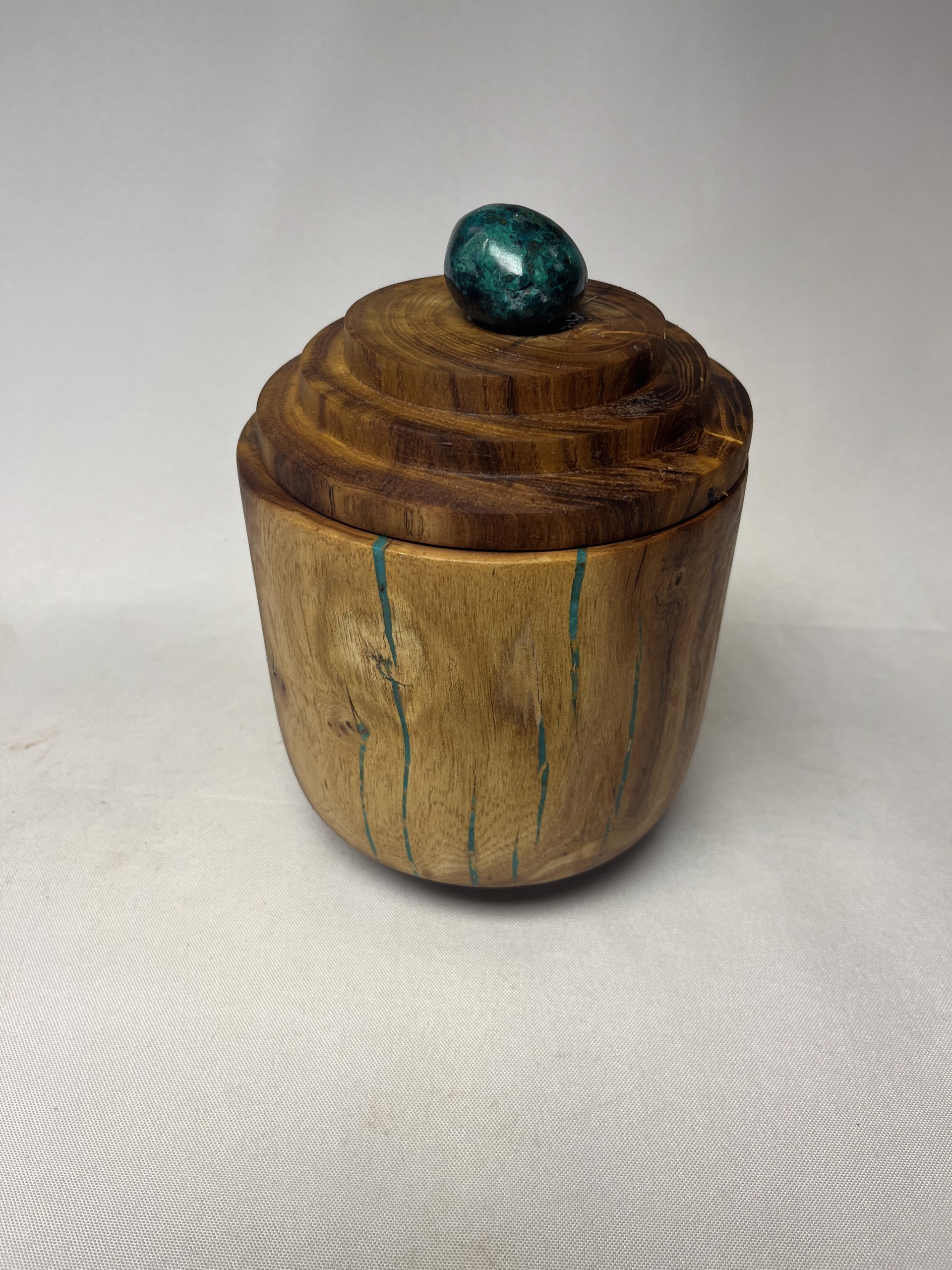 Turned Wood Jar W/Lid #22-81 by Rick Squires