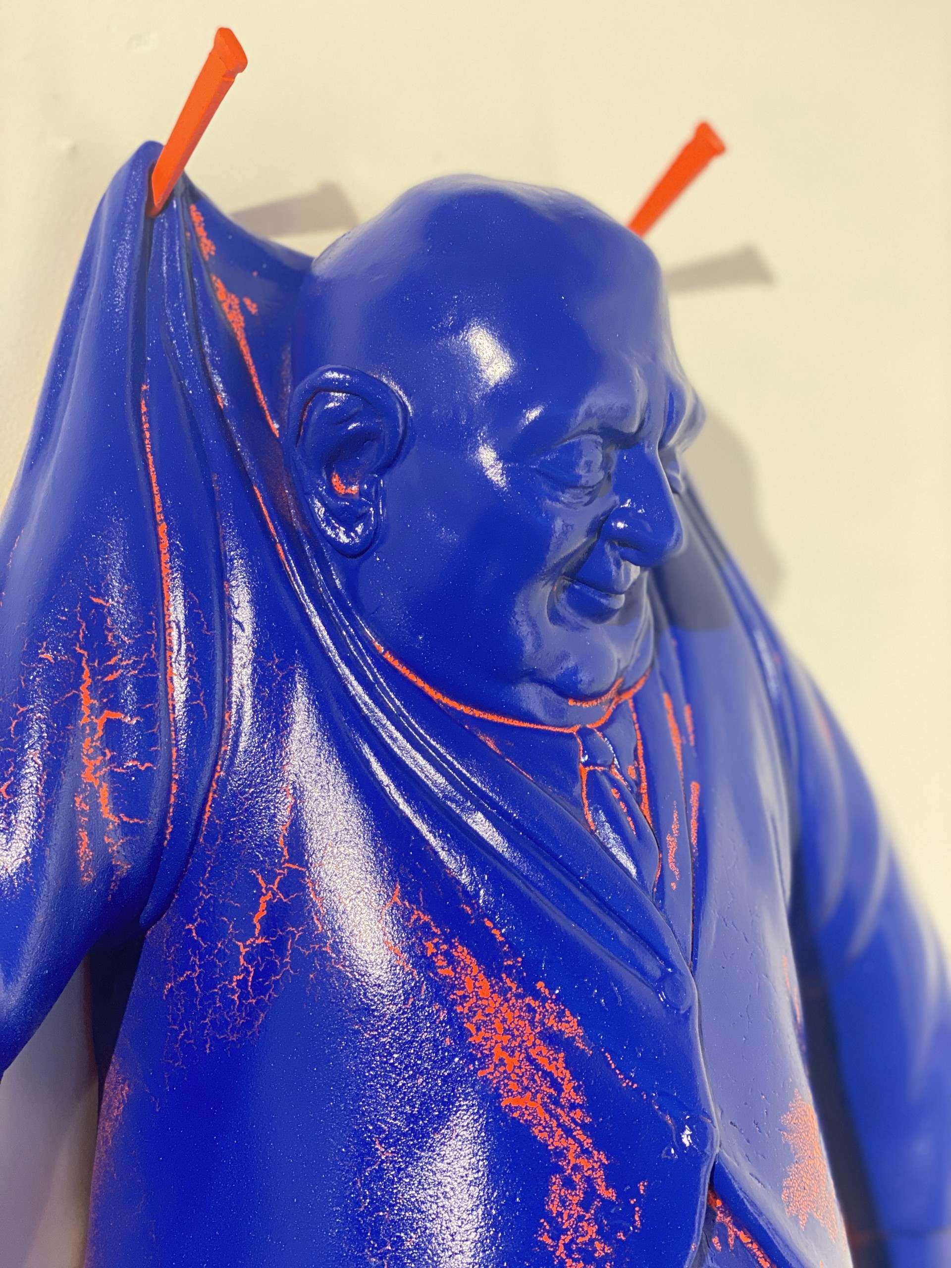 Artifact 12 (Cracked blue with orange undercoat) by Martin Spei