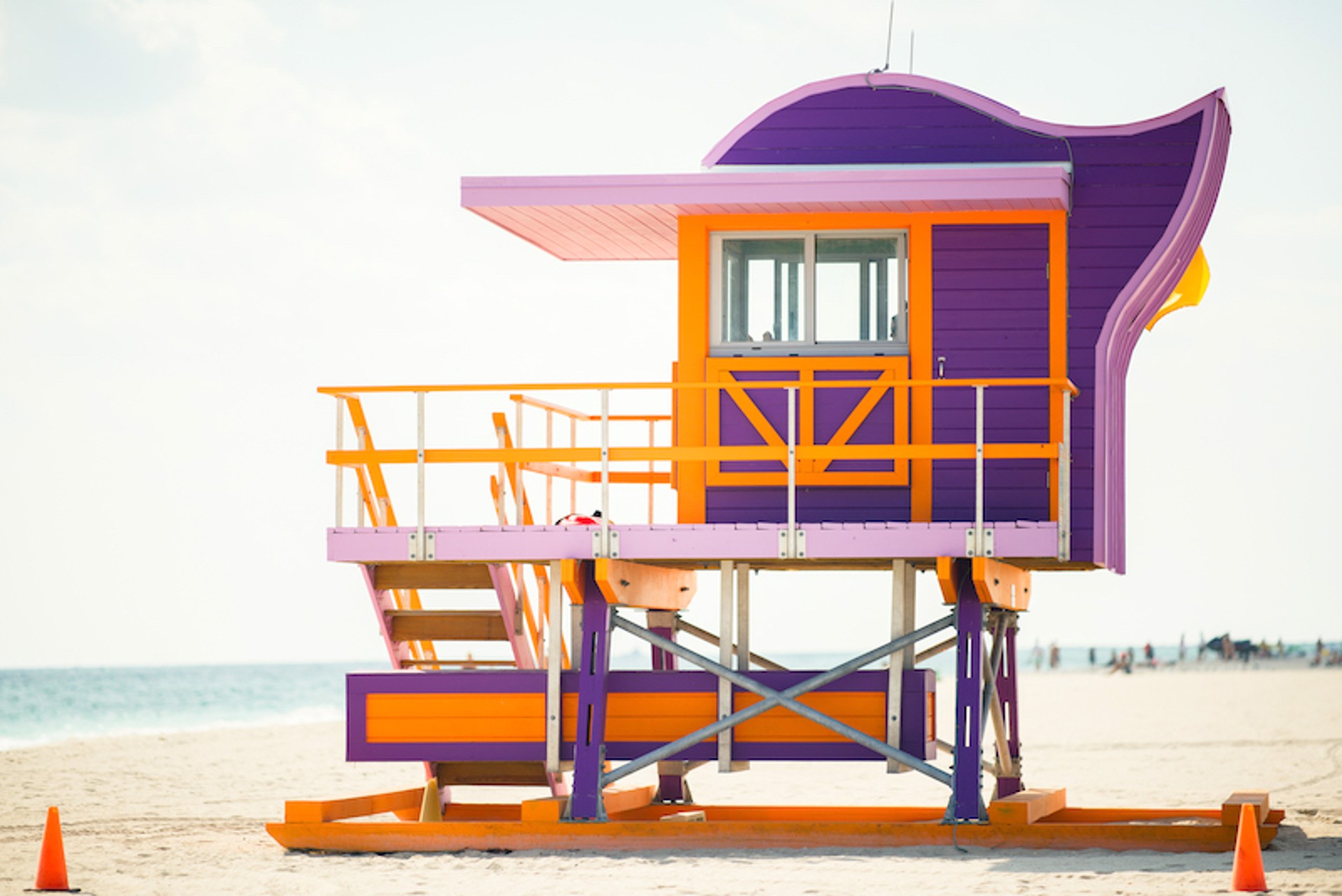12th St. Miami Lifeguard Stand - Side View by Peter Mendelson