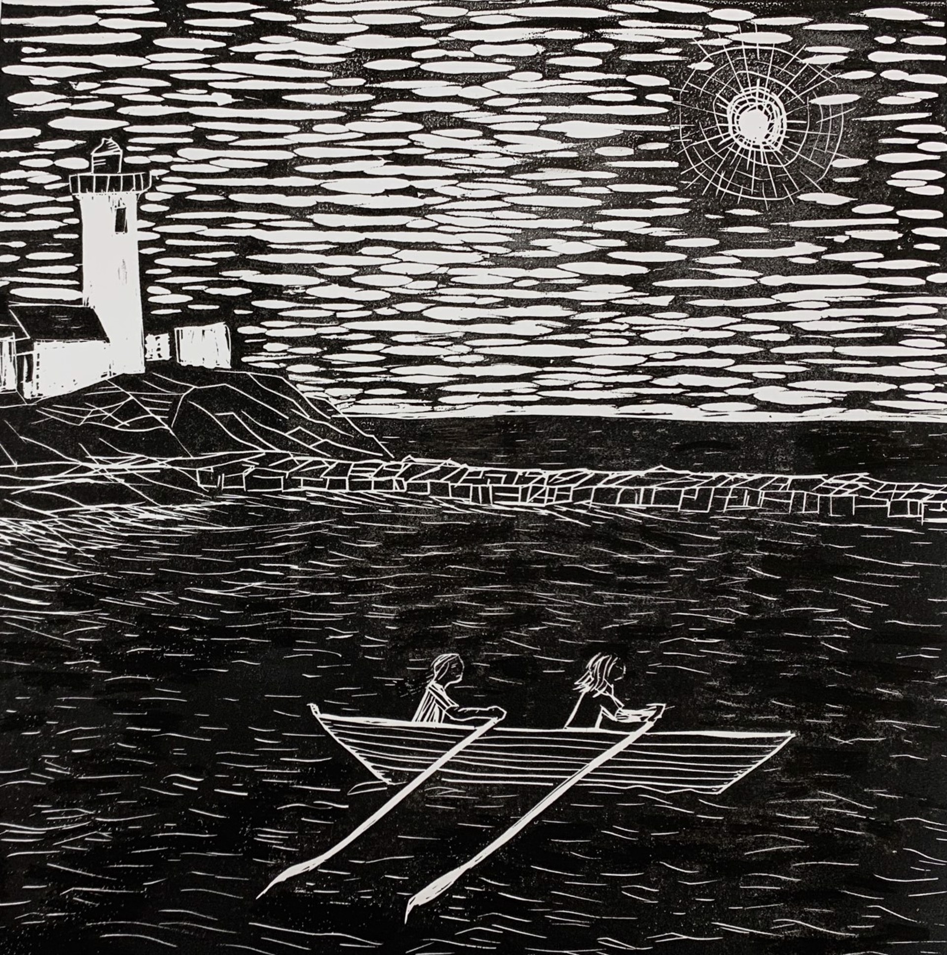 Rowing in Calm Seas by Janice Carragher Charles