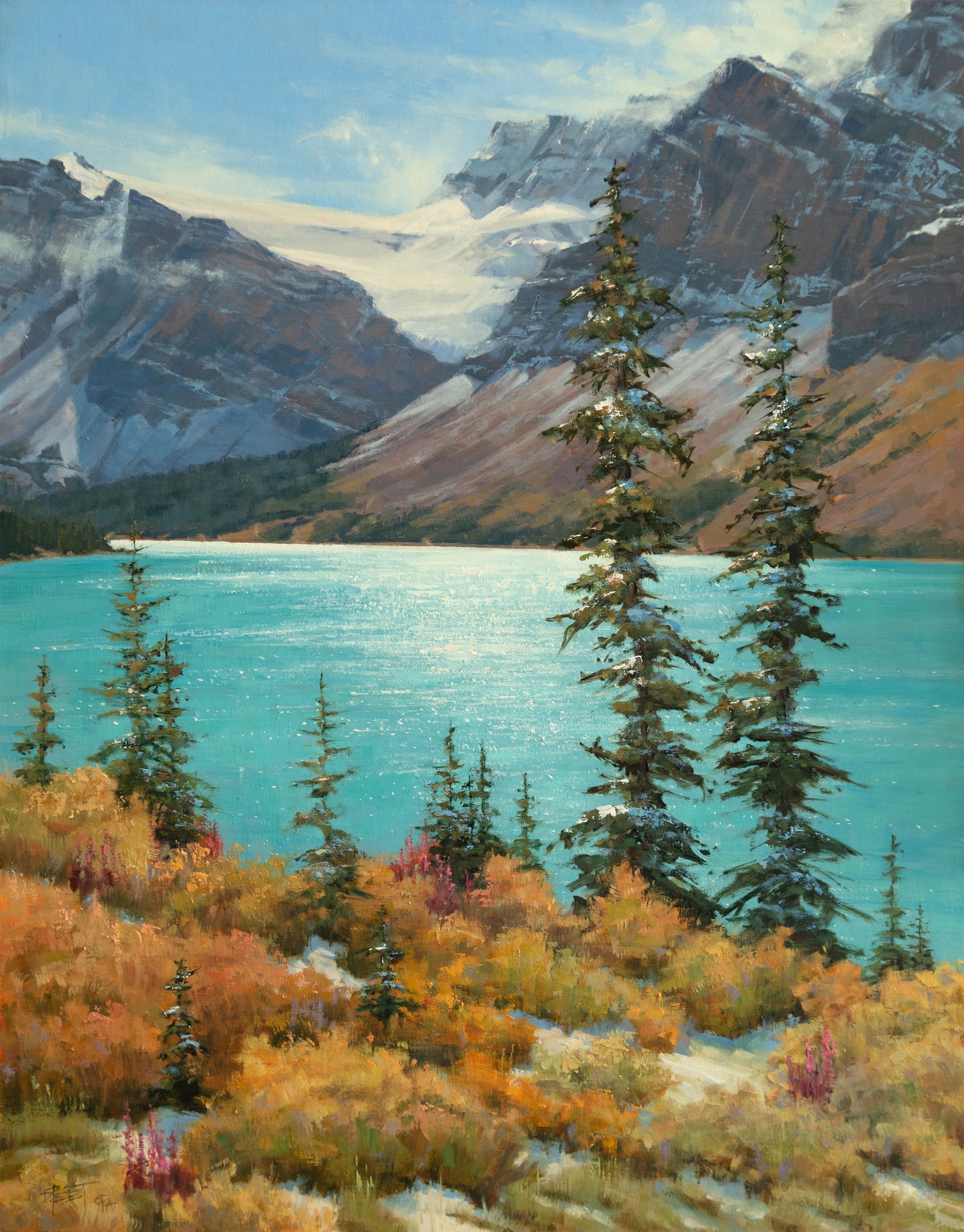 Glacier and Aqua Glisten (Canadian Rockies) by Darcie Peet