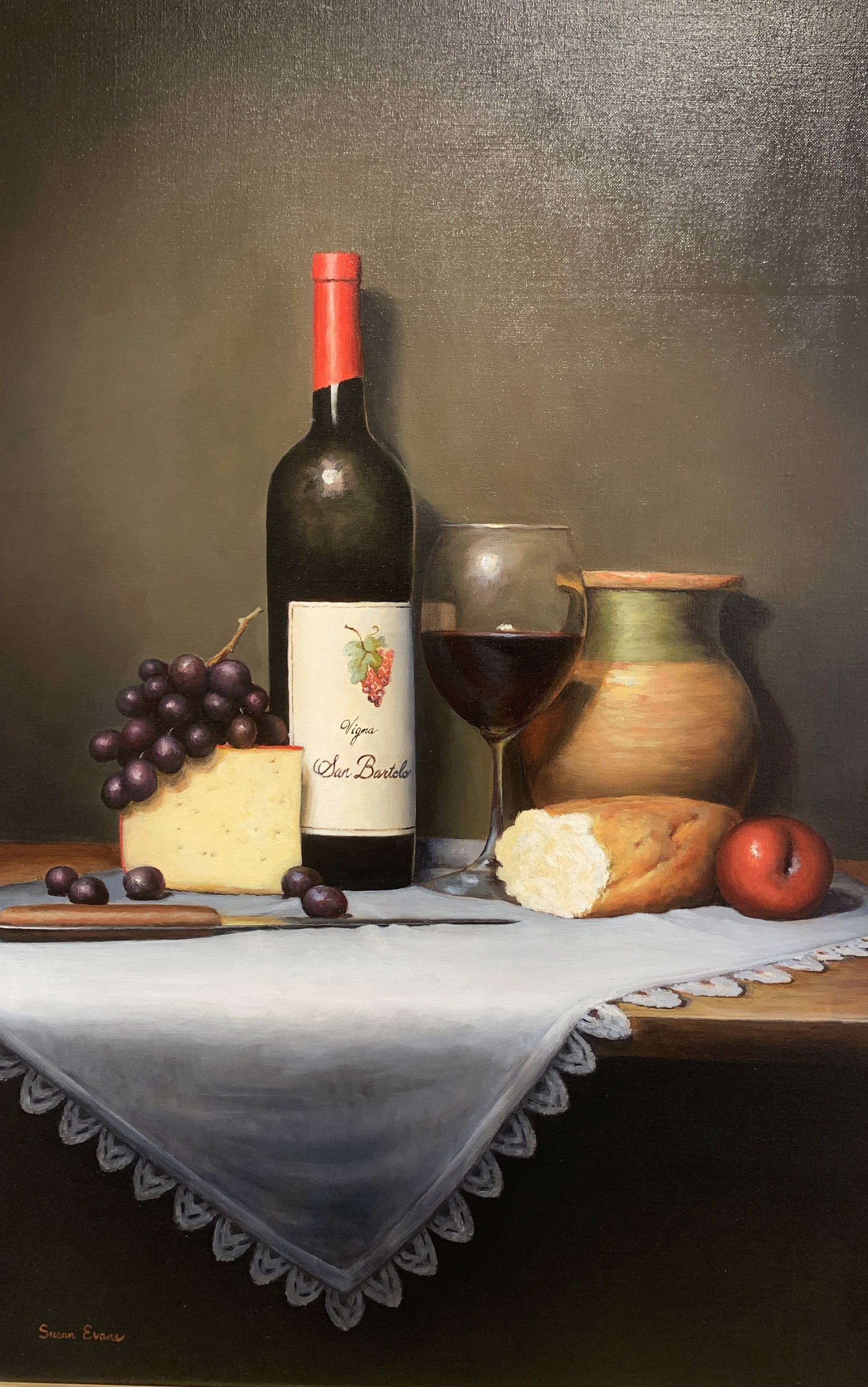 Red Wine Repast by Susan Evans