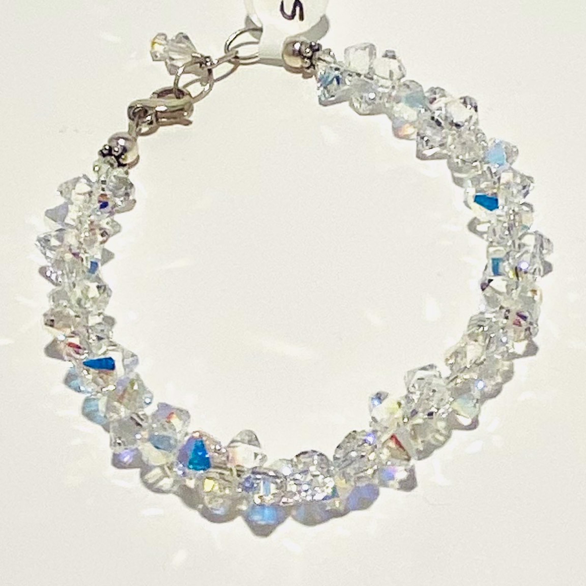 SHOSH22-16 Birthstone Bracelet~April "Diamond" Swarovski Crystal by Shoshannah Weinisch