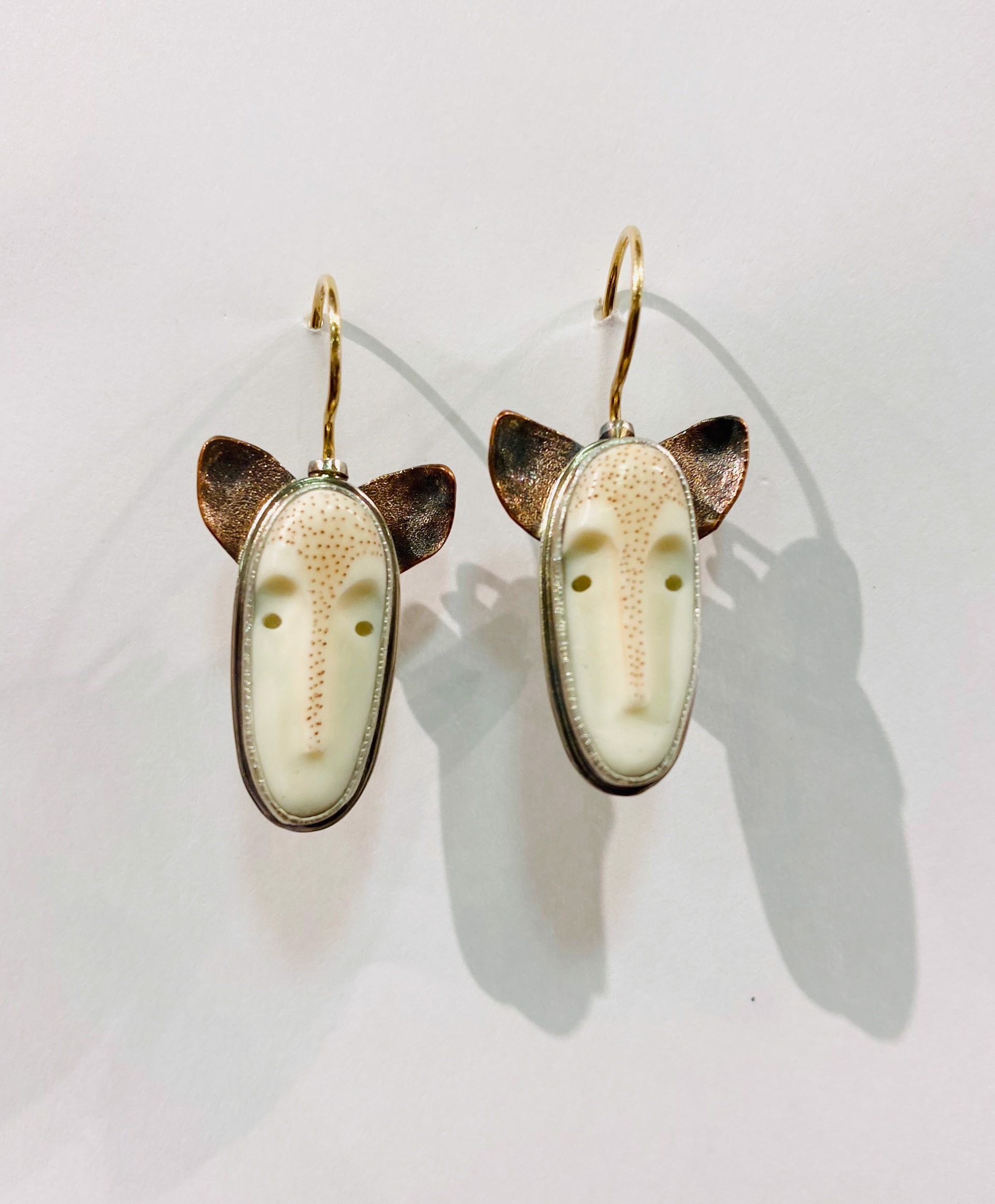 Face Earrings (Hooks) by CAROLYN MORRIS BACH