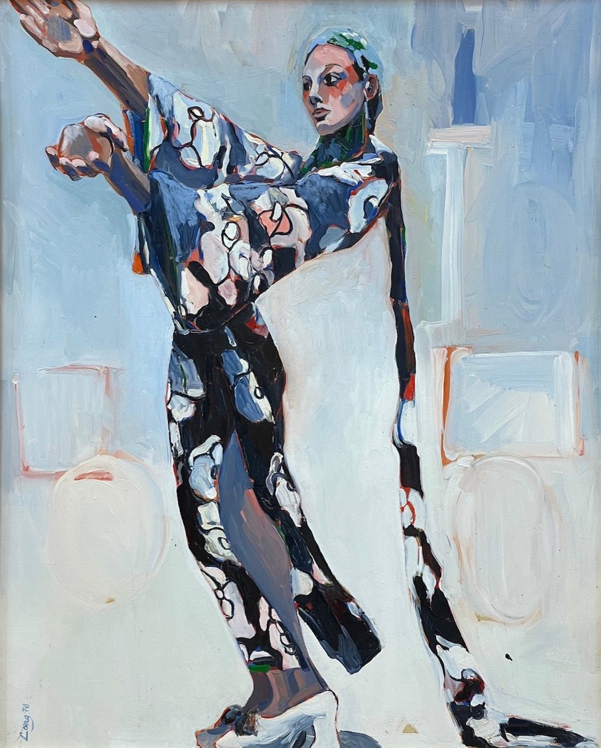 Untitled (female robed dancer in motion), 1978 by Susan Long
