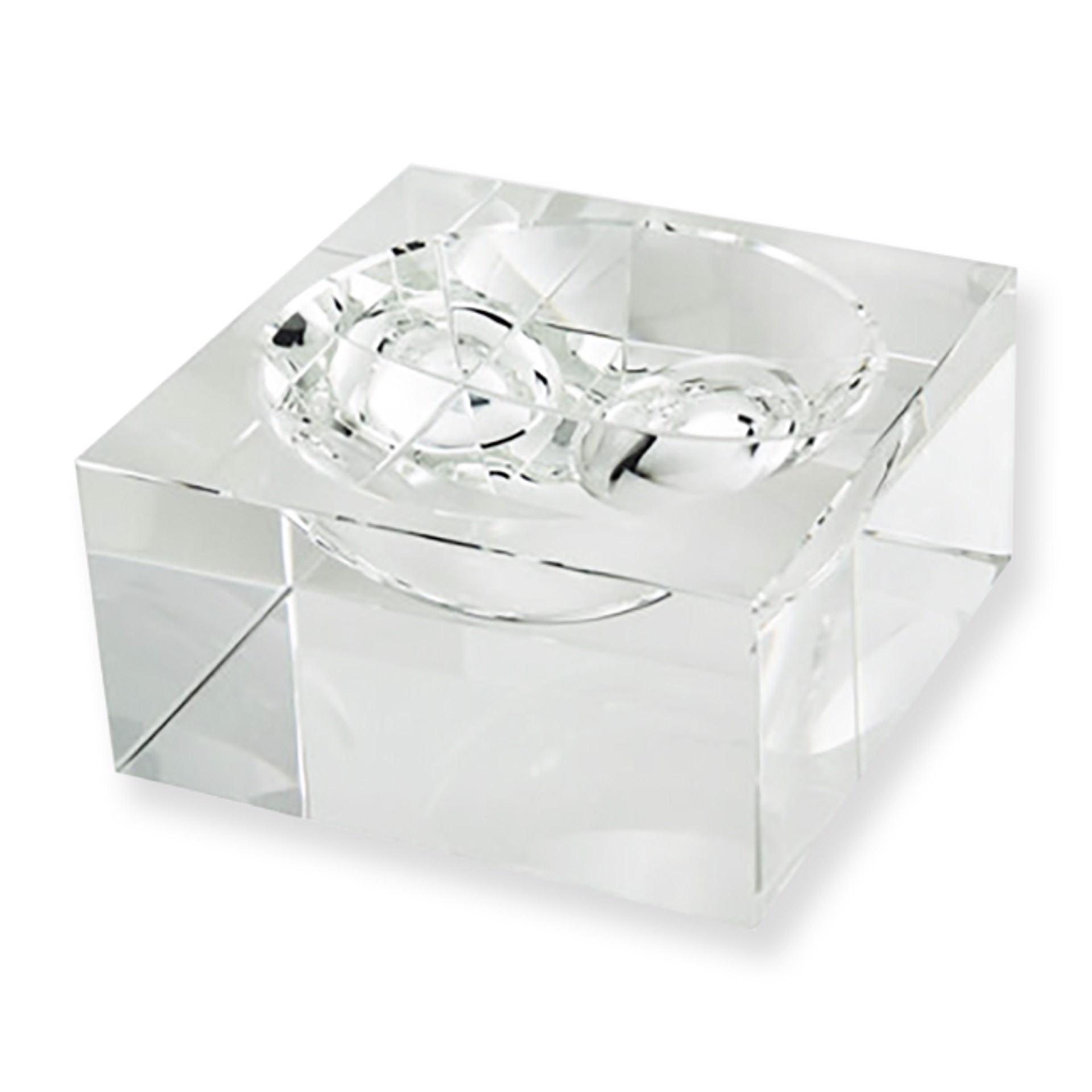 Square Crystal Bowl by Argent