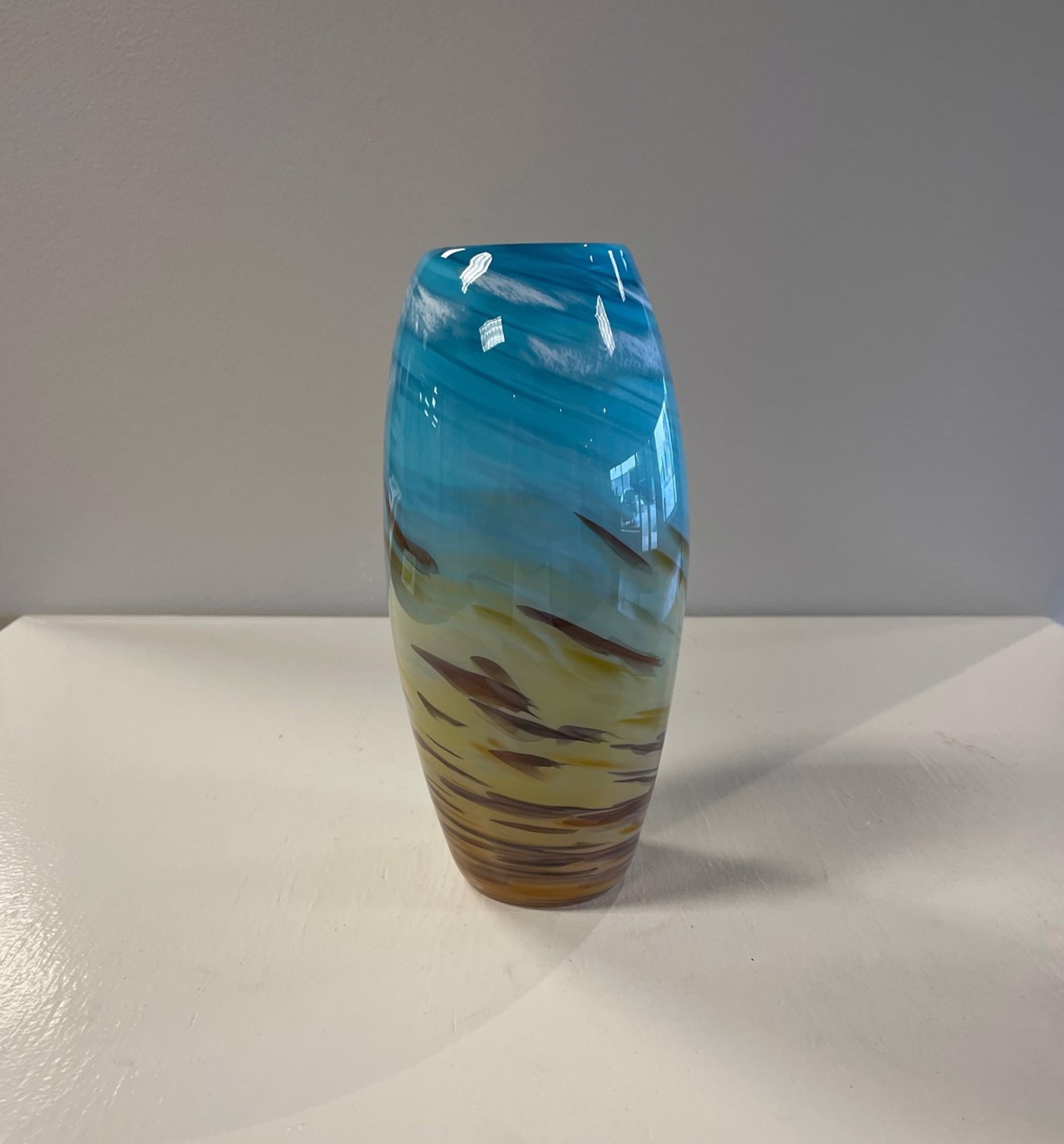 Flint Hills Winter Vase by AlBo Glass