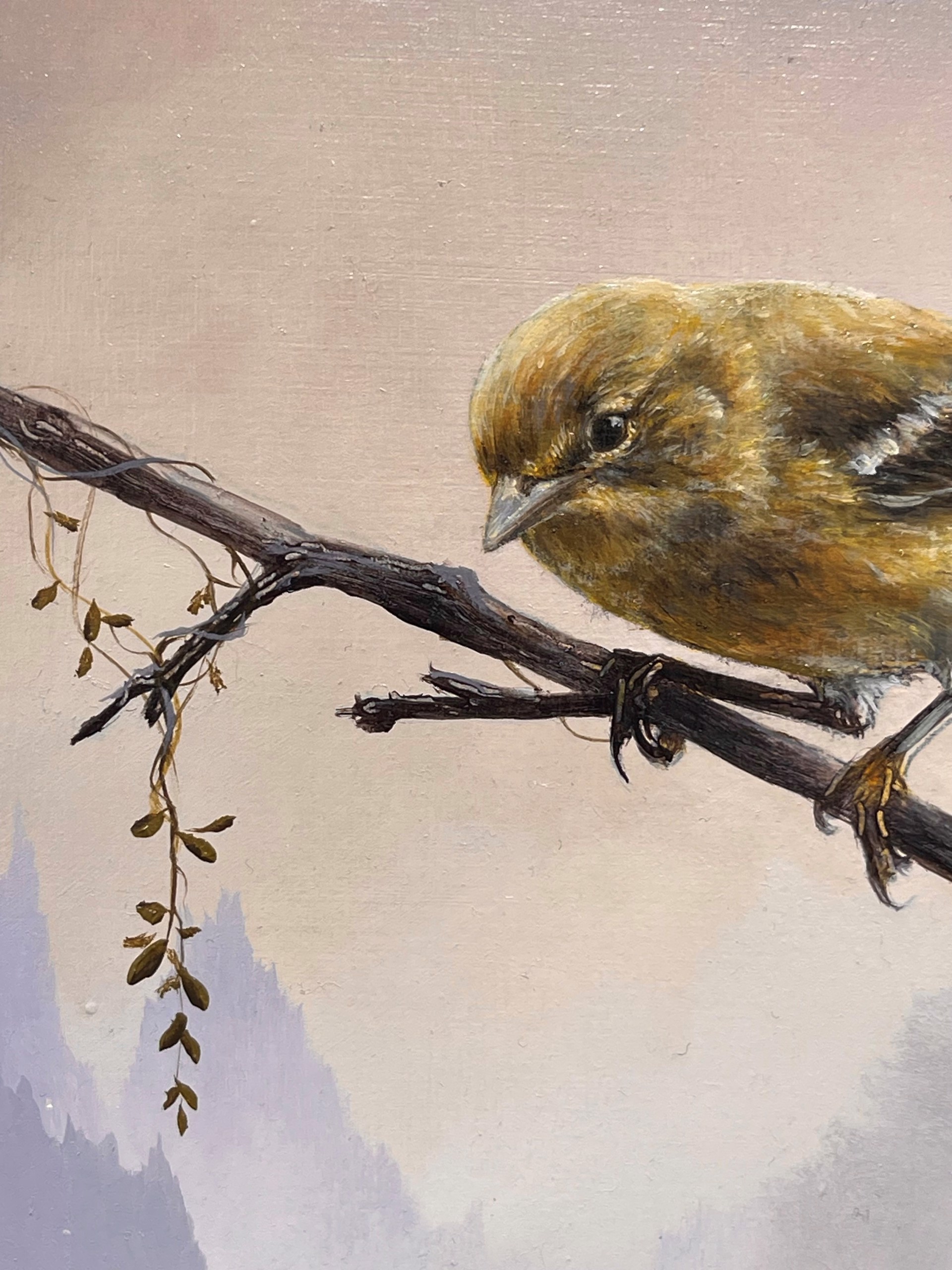 Pine Warbler Perched On A Twig by Brian Mashburn