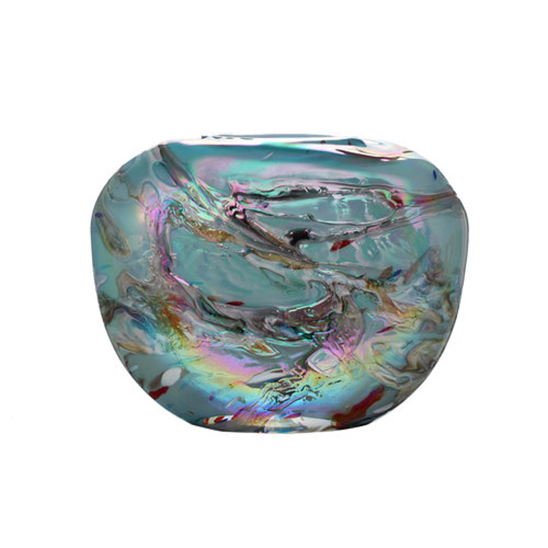 Nebula Vase - aqua by Art Glass