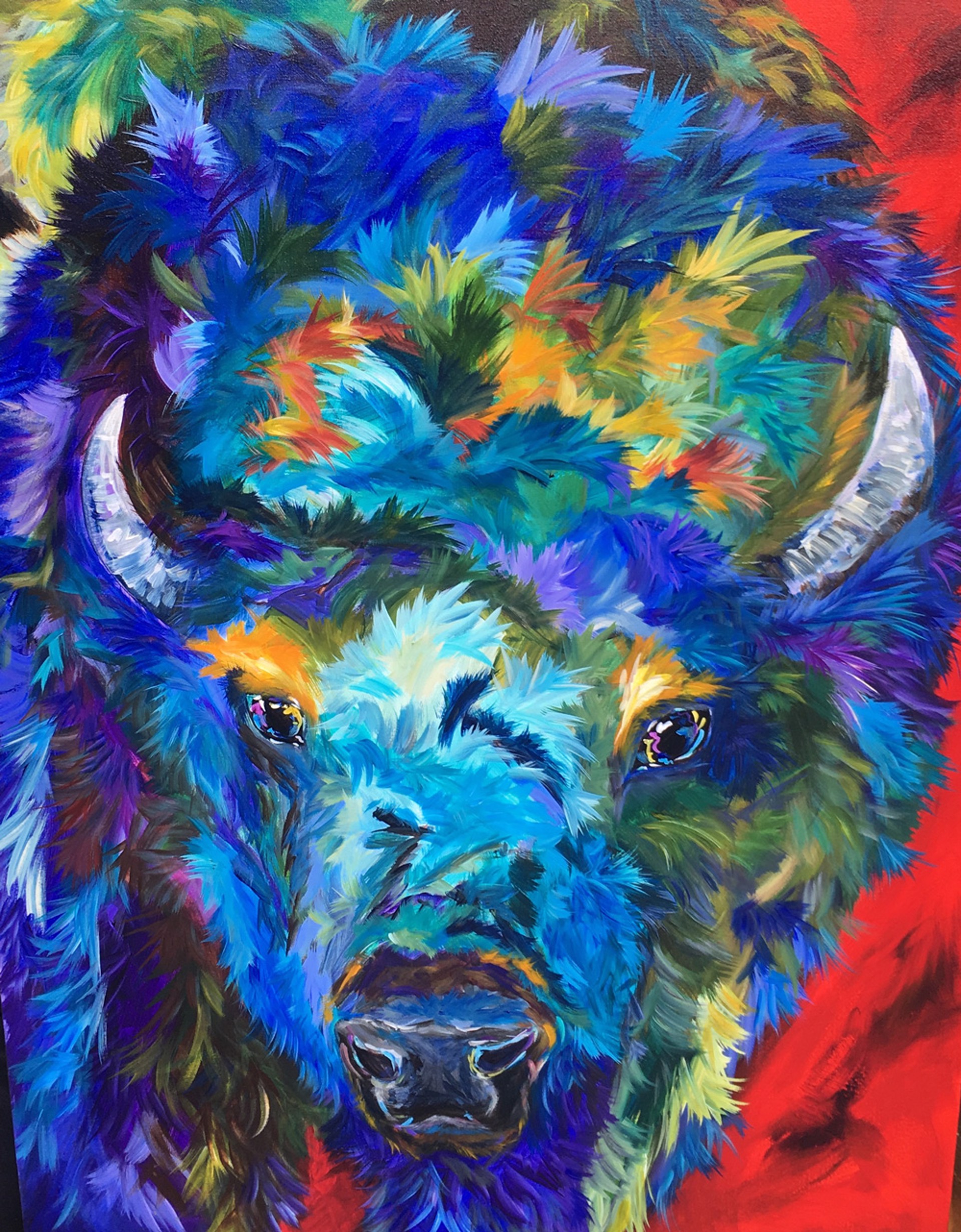 Mystery of Buffalo Strength (SOLD) by LINDA ISRAEL