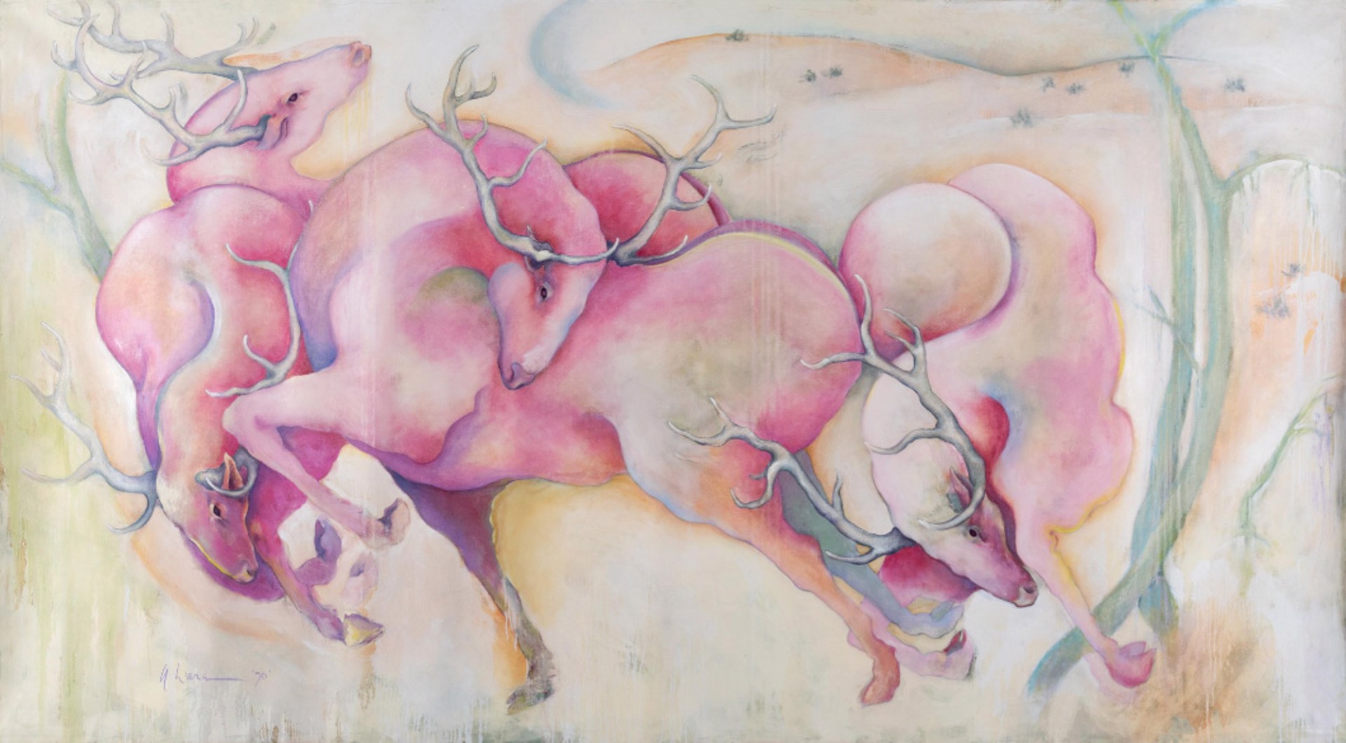 Pink Deer by Armond Lara