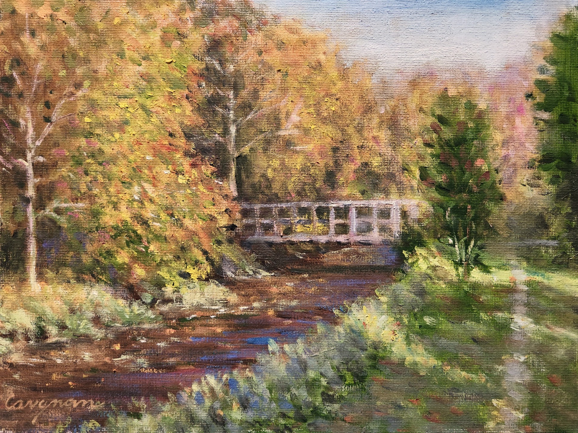 Creek Bridge In Autumn by Todd Carignan
