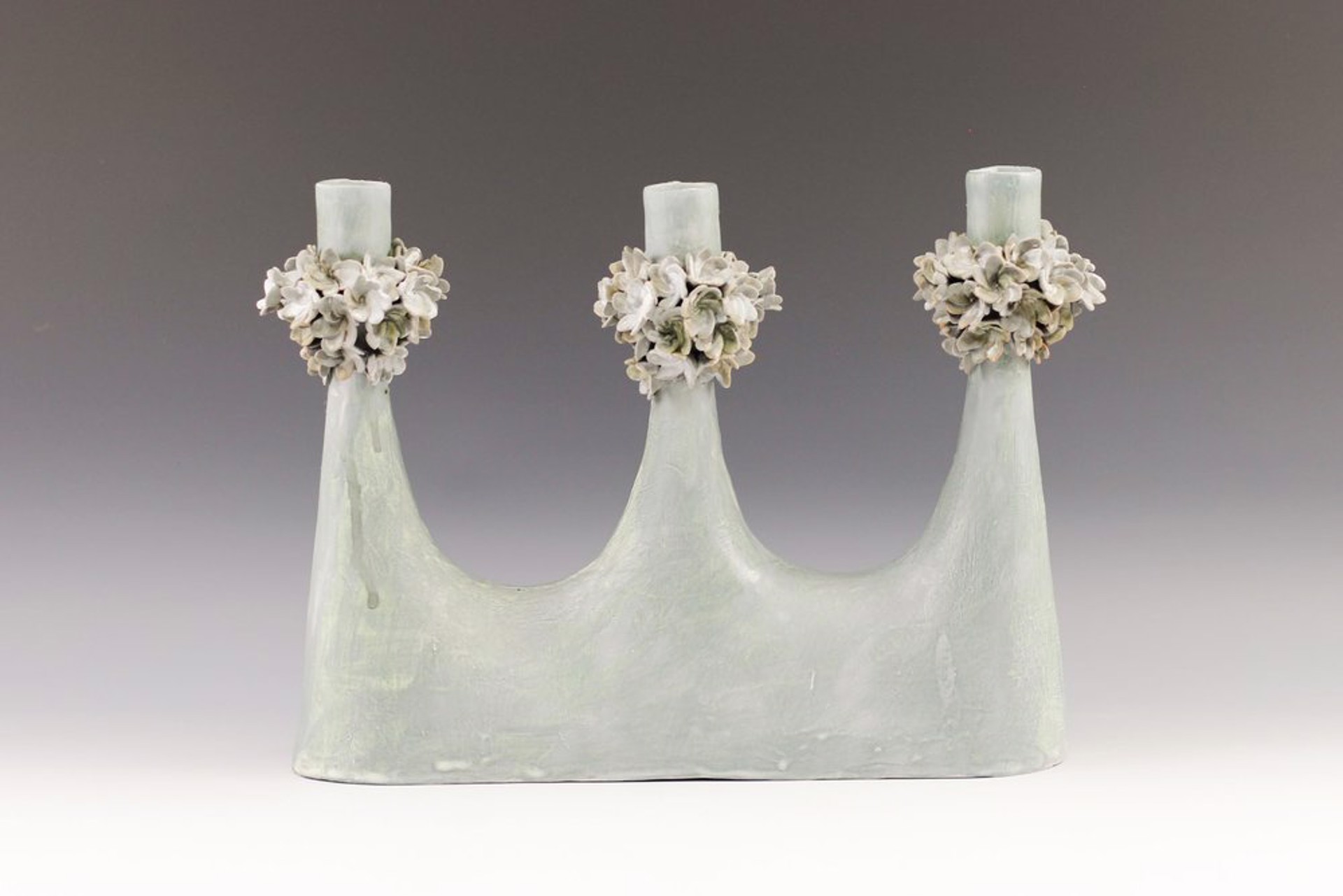 Candle Holder with Flowers - 3 Candles by Maggie Jaszczak