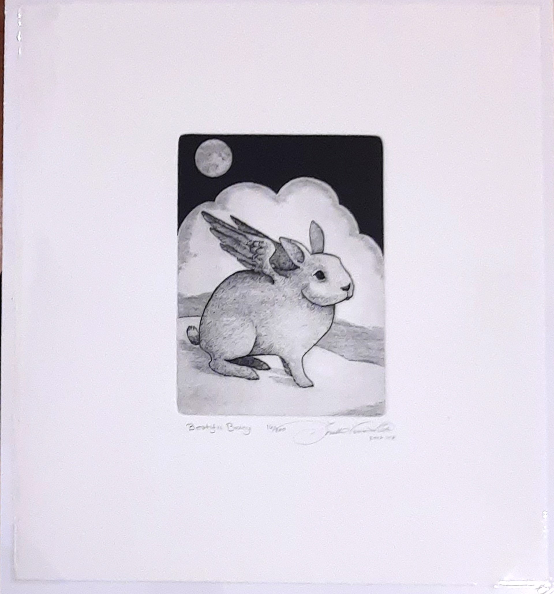 Beatific Bunny Guardian Angel #16 by Louellen Vernon White
