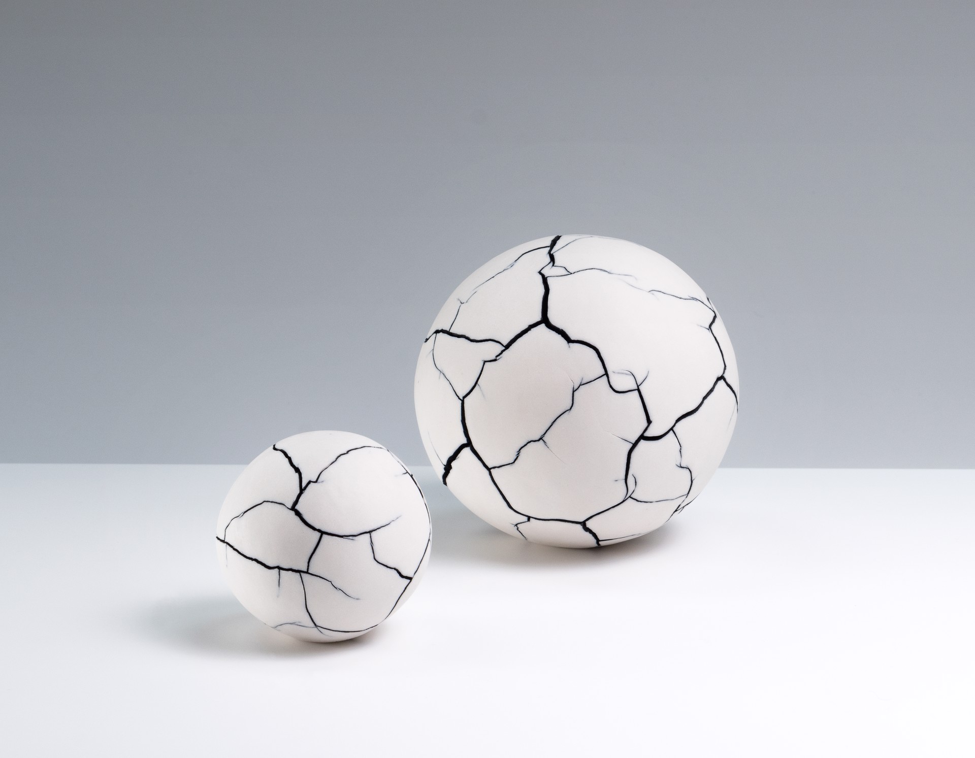 White Porcelain Sphere by Liza Riddle
