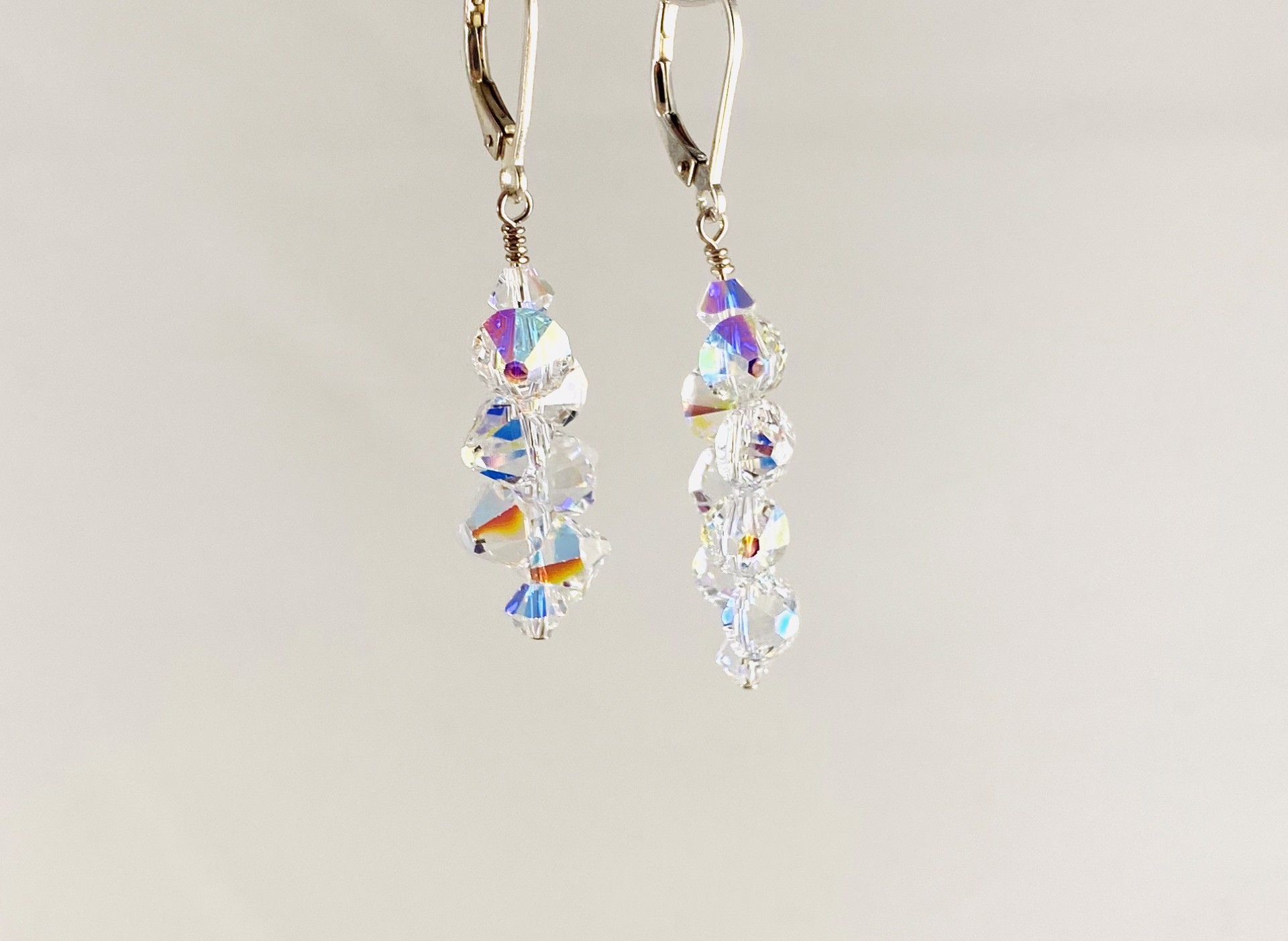 Crystal and Silver Earrings E42 by Shoshannah Weinisch