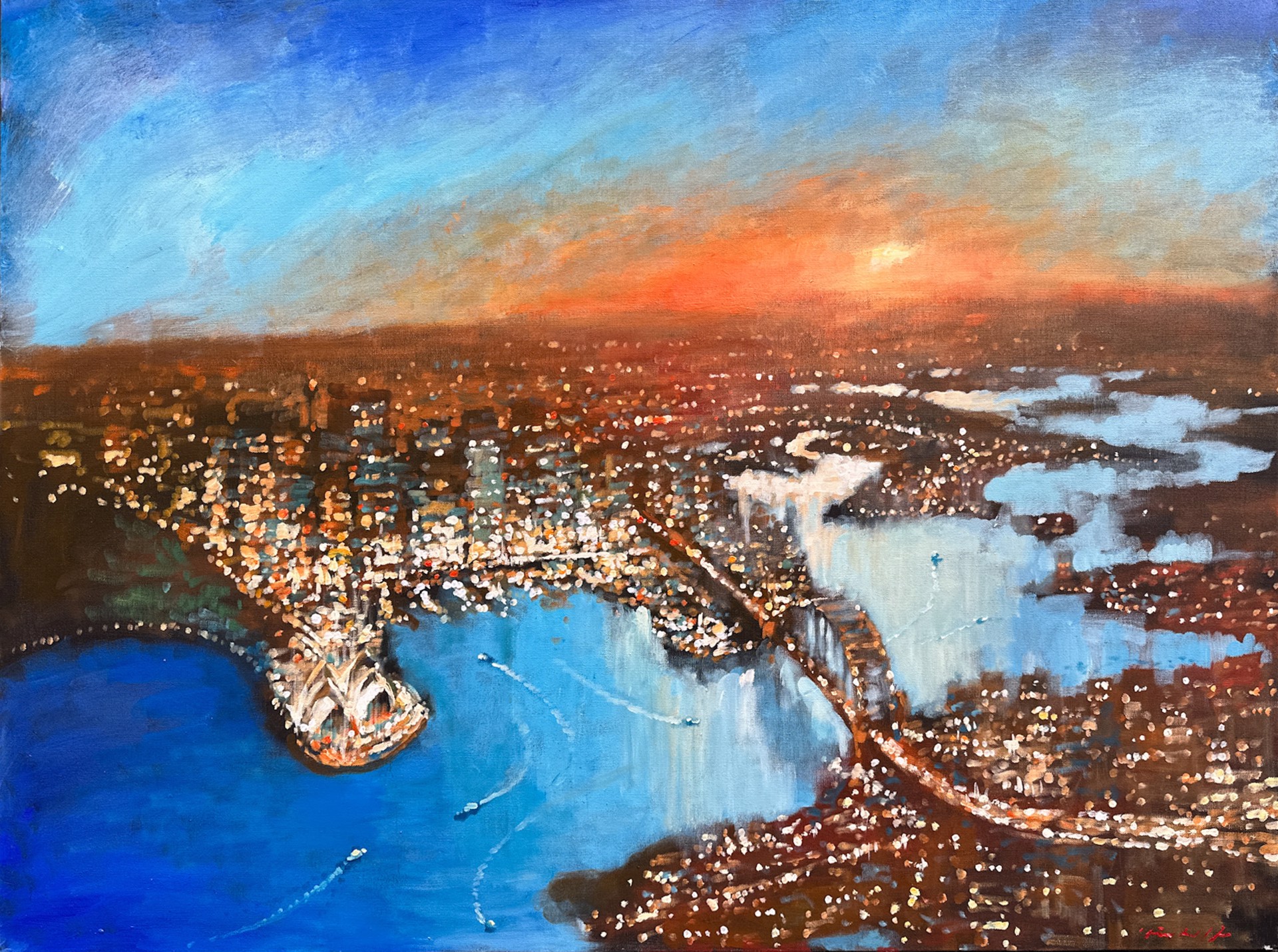 Evening Glow, Sydney by David Hinchliffe