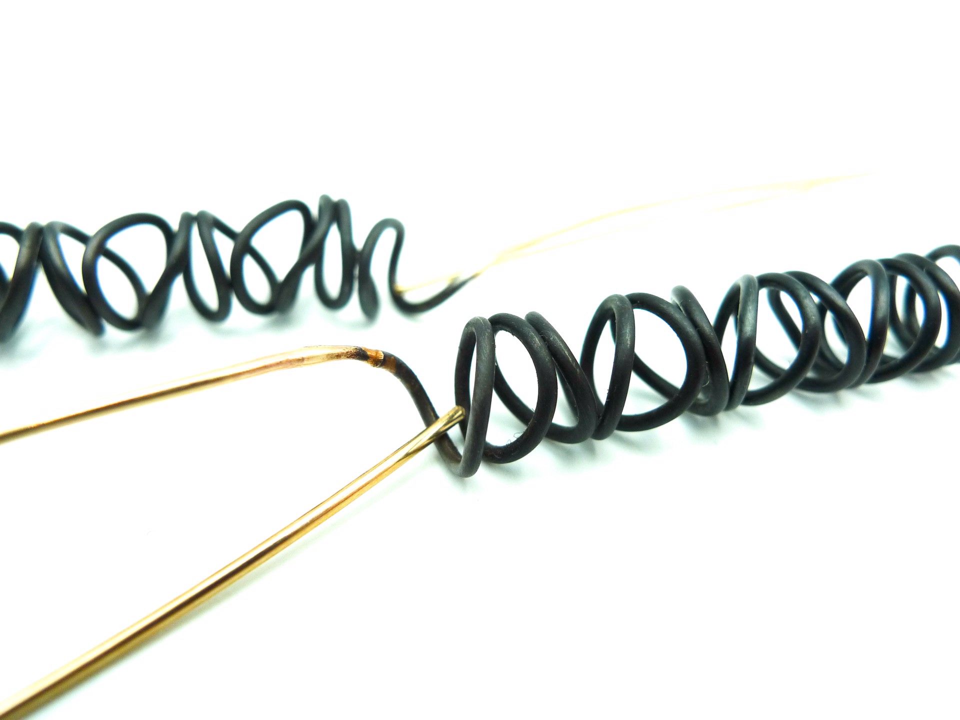 Coily Long Drop Wire Earrings by Susanne Henry