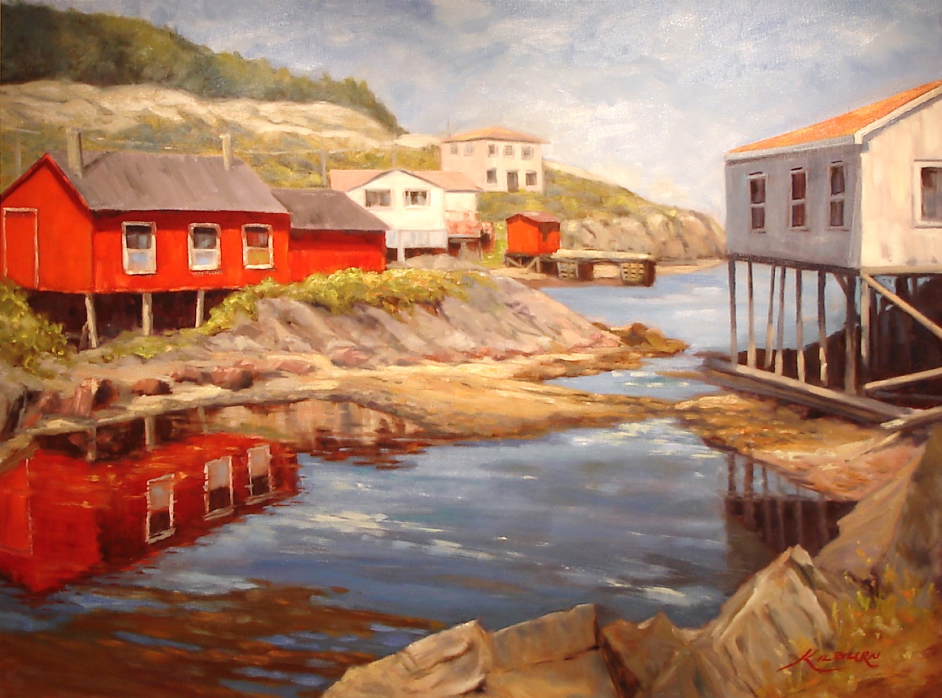 “Red & White in Salvage” Salvage, NL by Michael Kilburn
