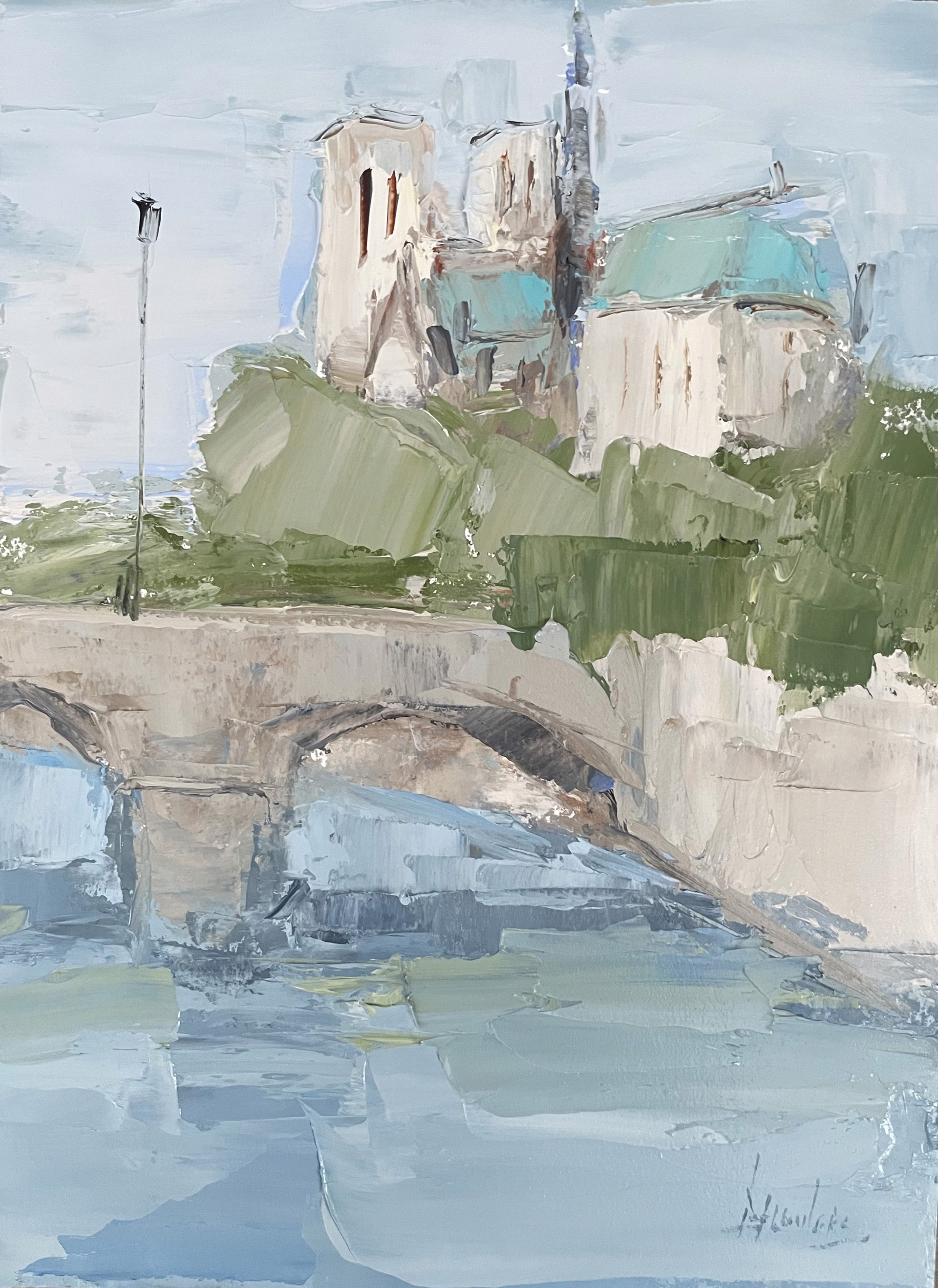 Notre Dame With Spire, I by Barbara Flowers