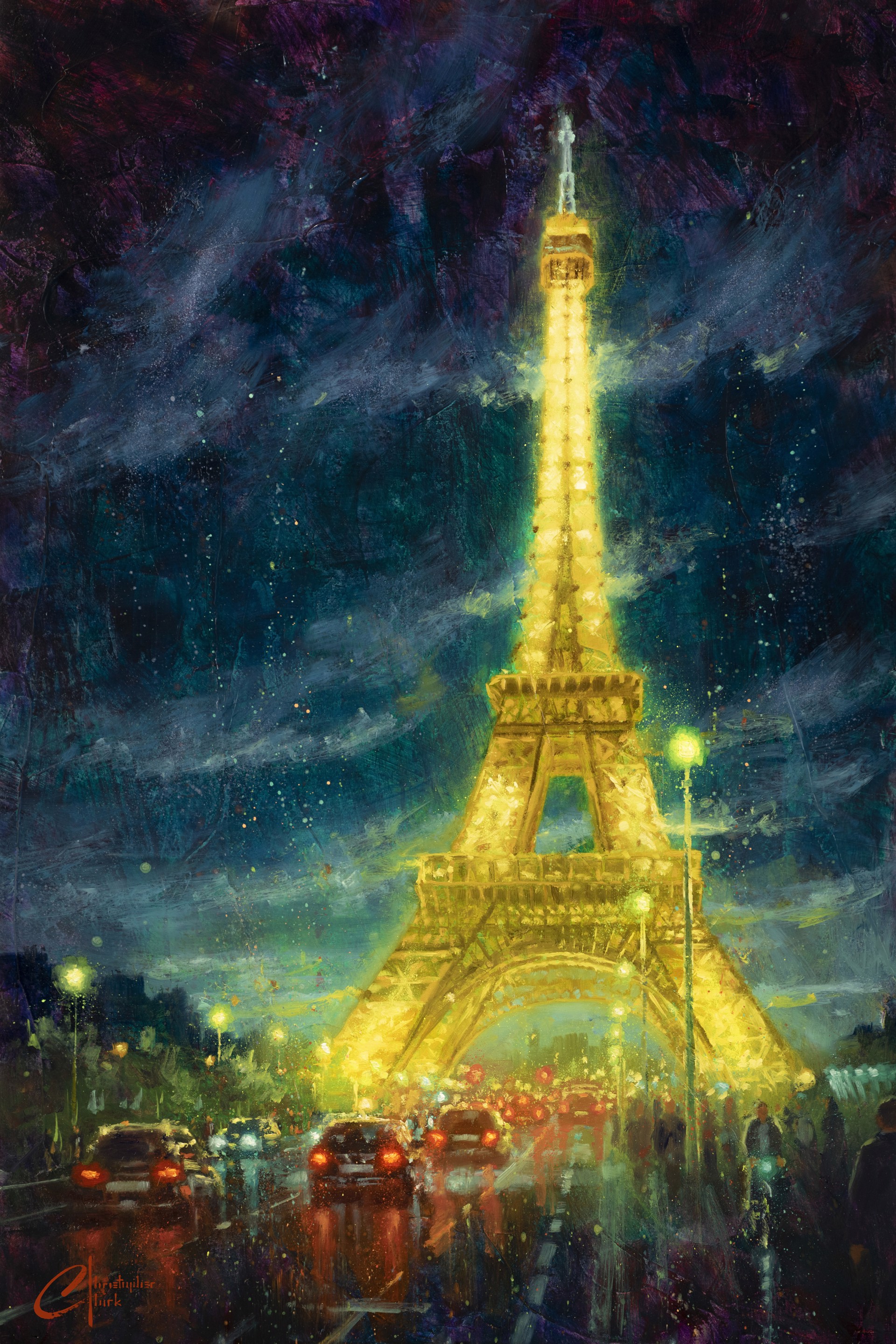 Paris, Eiffel Tower Glow by Christopher Clark