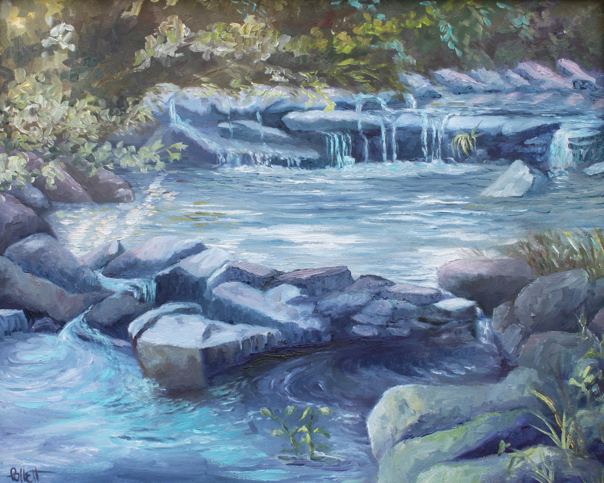 Trickle of a Tucked Away Stream by Cynthia Jewell Pollett