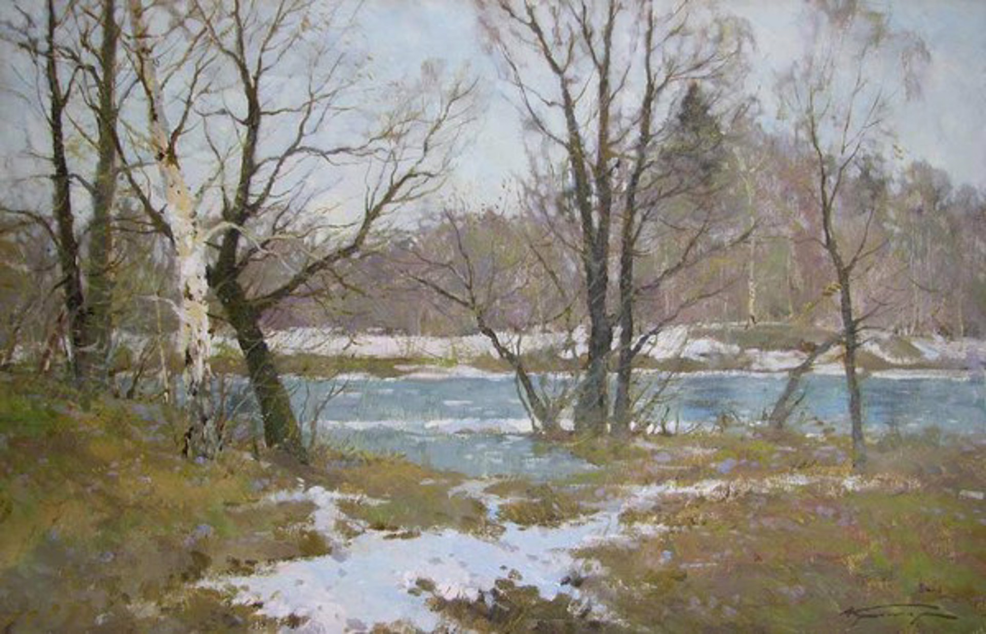 River in Spring by Alexander Kremer