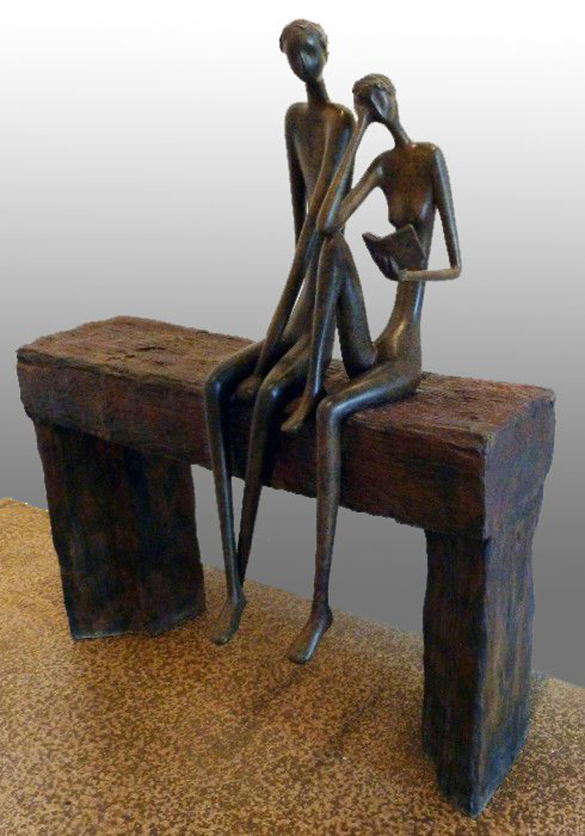 Couple on Bench by Ruth Bloch