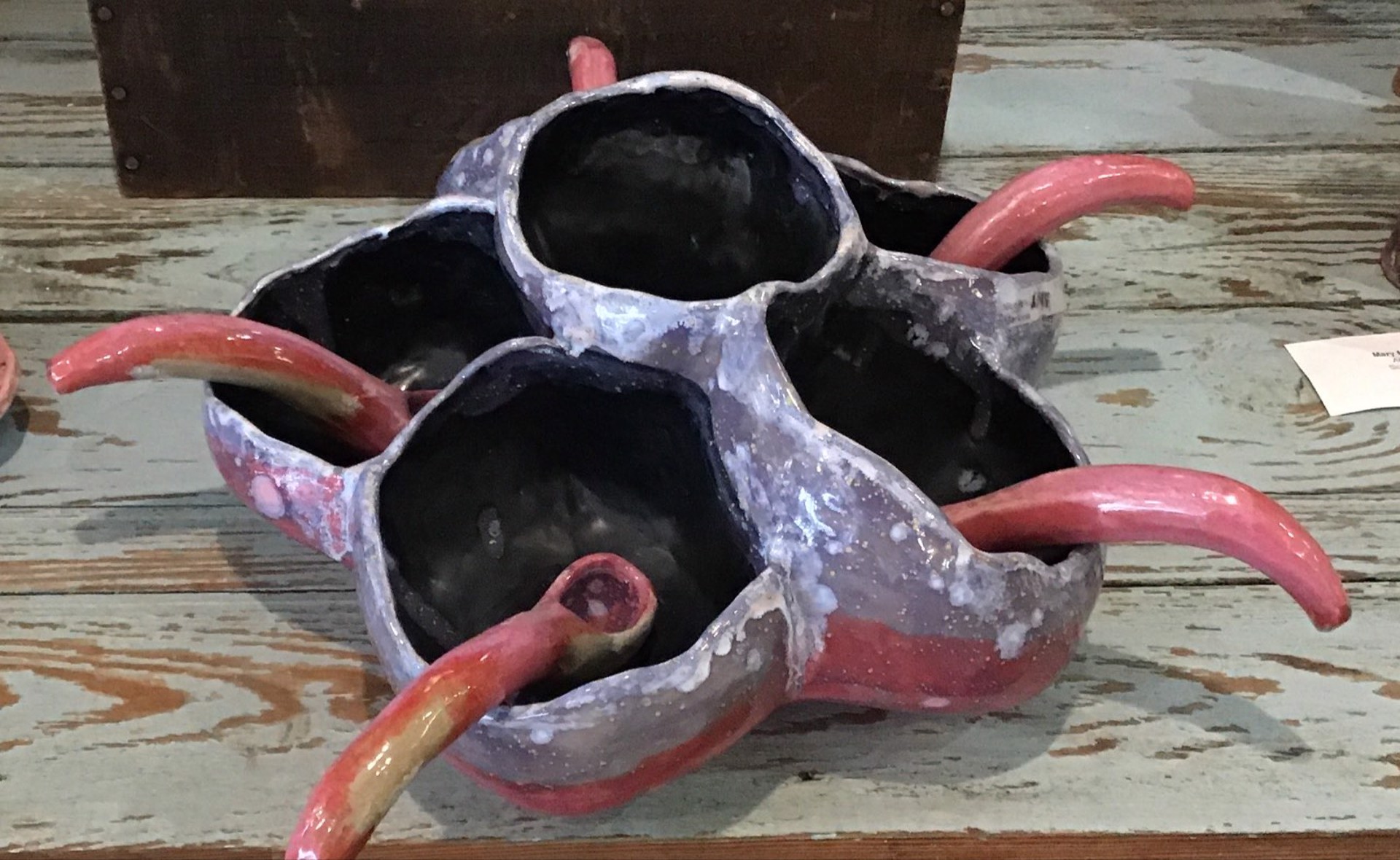 The Crater Serving Bowl with Spoons by Nicole Merkens