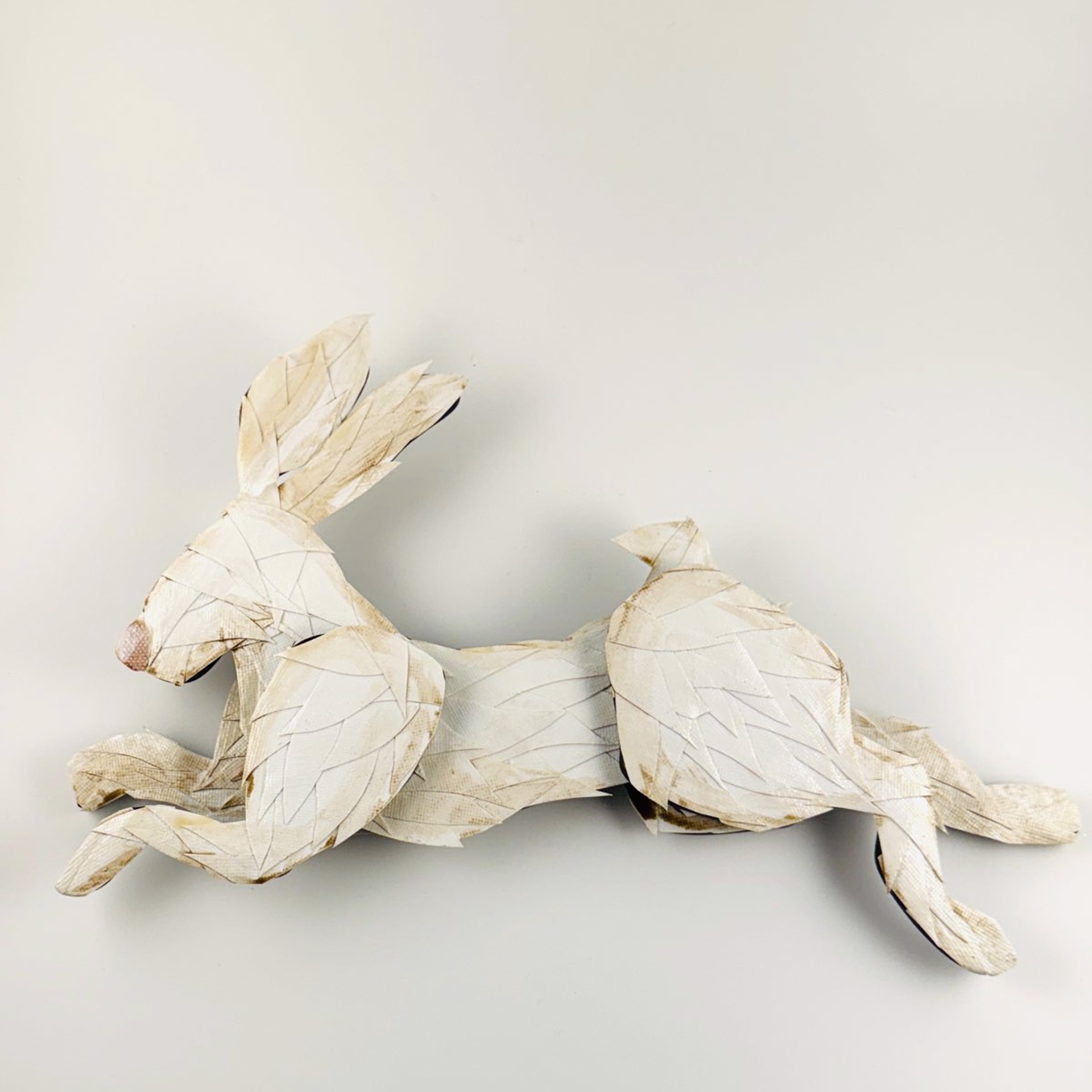 3D Hopping Bunny Wall Sculpture RC23-10 by Robin Cooper
