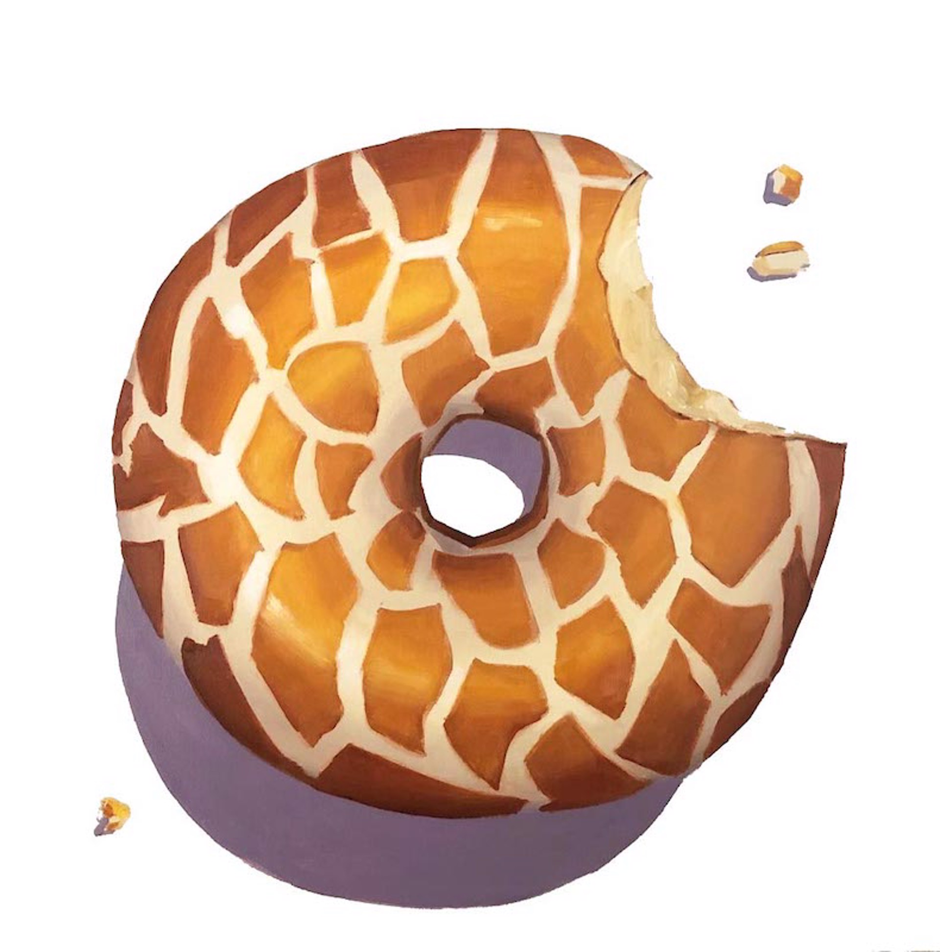 Giraffe Print Donut by Terry Romero Paul