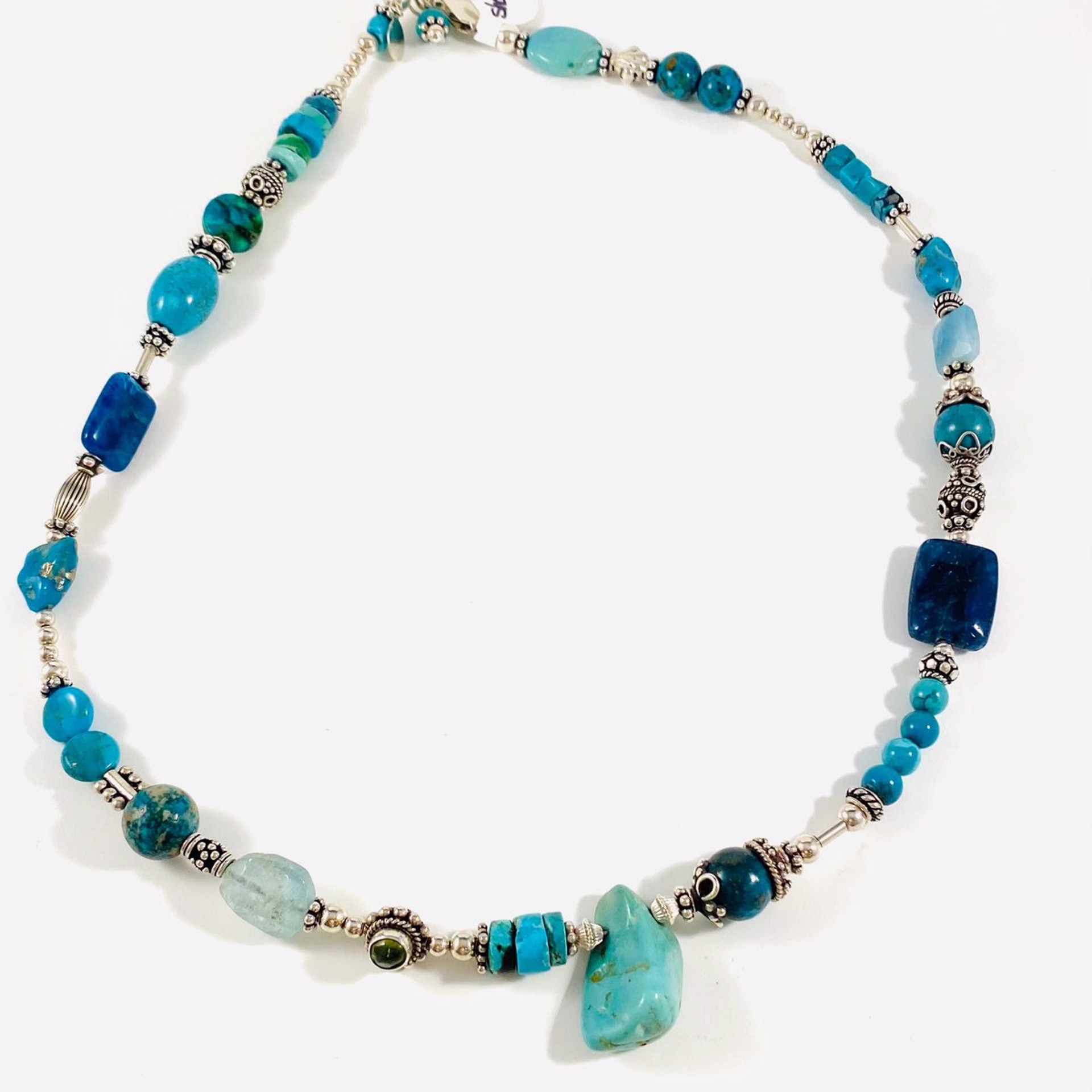 Turquoise and Apatite Necklace SHOSH22-1 by Shoshannah Weinisch