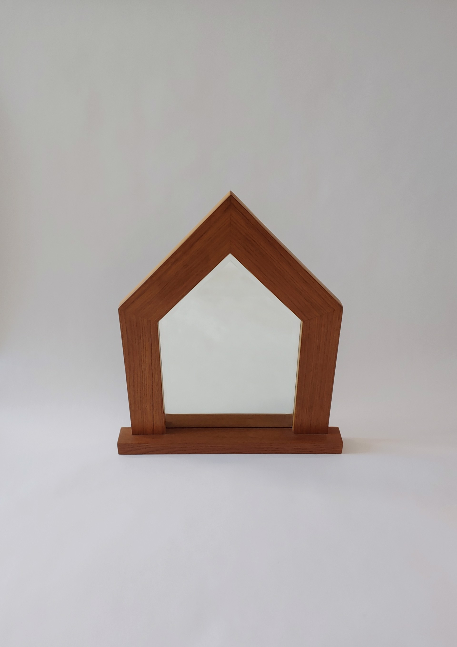 White Oak Gable Mirror - Furniture by David Amdur