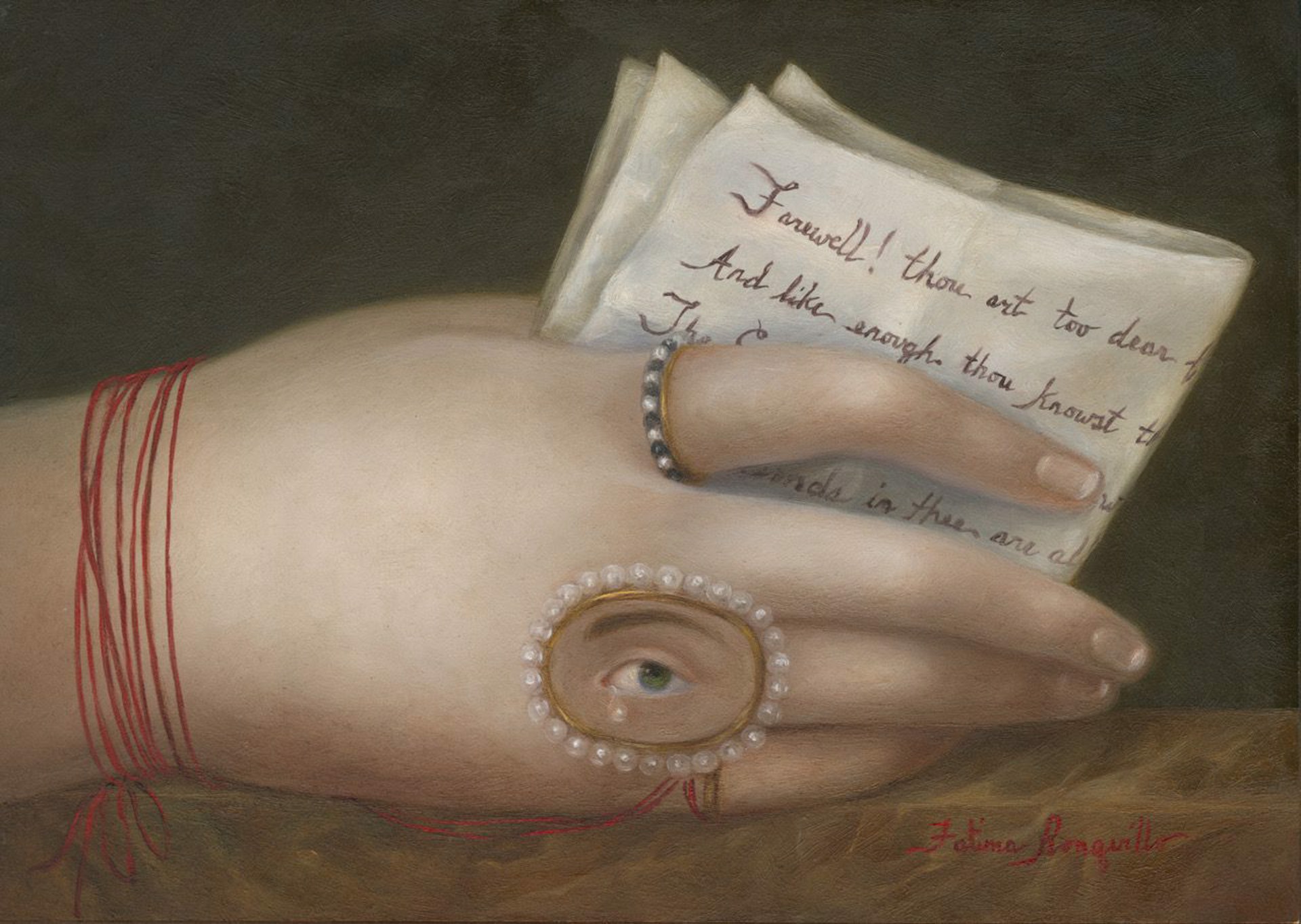 Hand with William Shakespeare's Sonnet 87 by Fatima Ronquillo