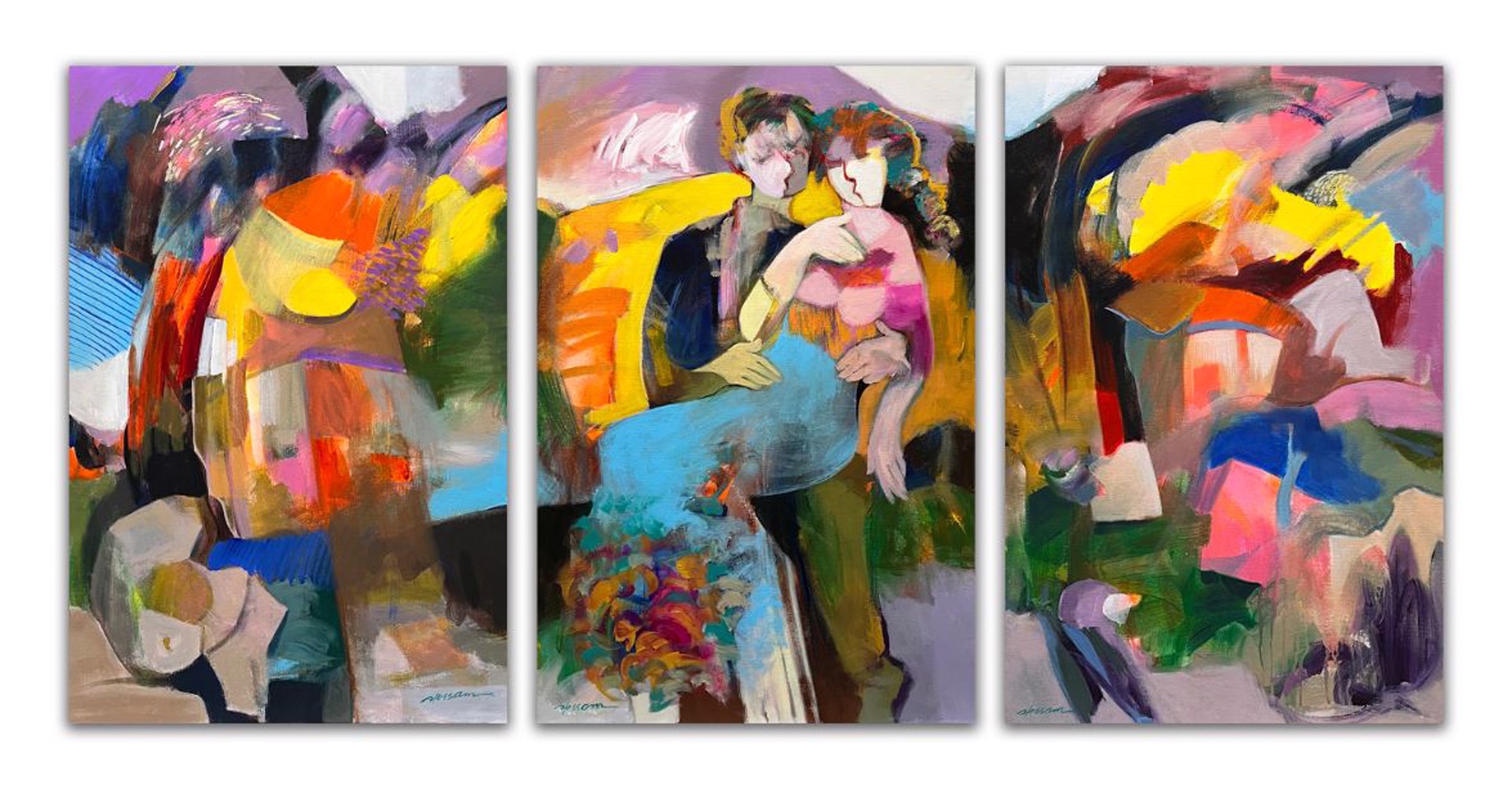 Reclusive Triptych by Hessam Abrishami