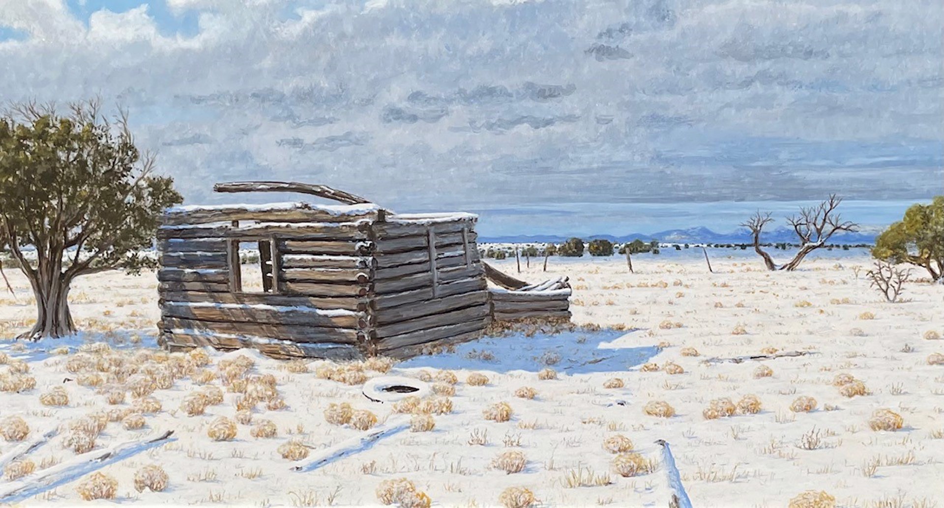 Winter Cabin by Peter de la Fuente